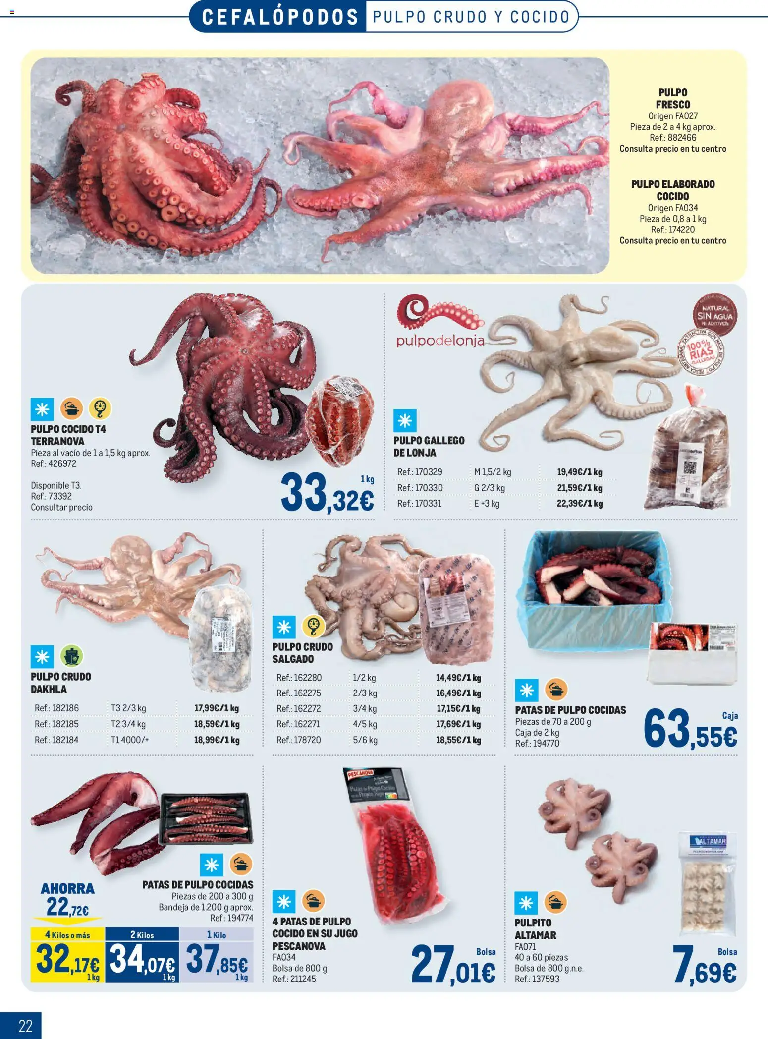 Makro Pescados │ válido desde el 06/07/2026 | Página: 22 | Productos: Jugo, Bolsa, Bandeja, Caja