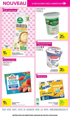 Carrefour - Prévisualisation de Desserts fruitiers ANDROS Pomme Fraise, ou Citron Vert, 4 x 97 g., Coeur de fruits sans sucres ajoutés valide à partir de 03/11/2026 | Page: 2 | Produits: Citron, Fraise, Brique, Fromage