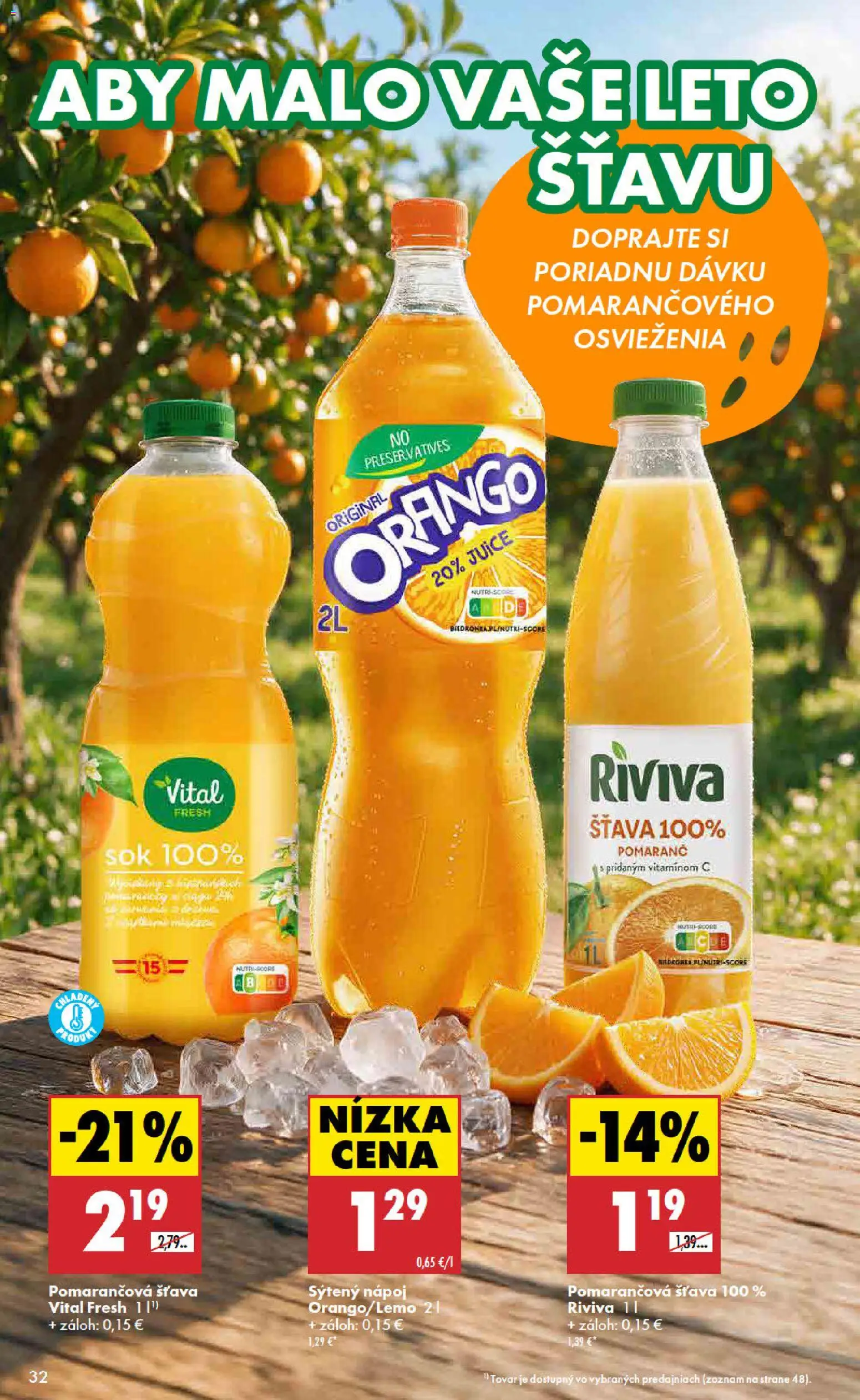 Nové Biedronka akcie – leták je platný od 30.07.2026 | Strana: 32 | Produkty: Šťava