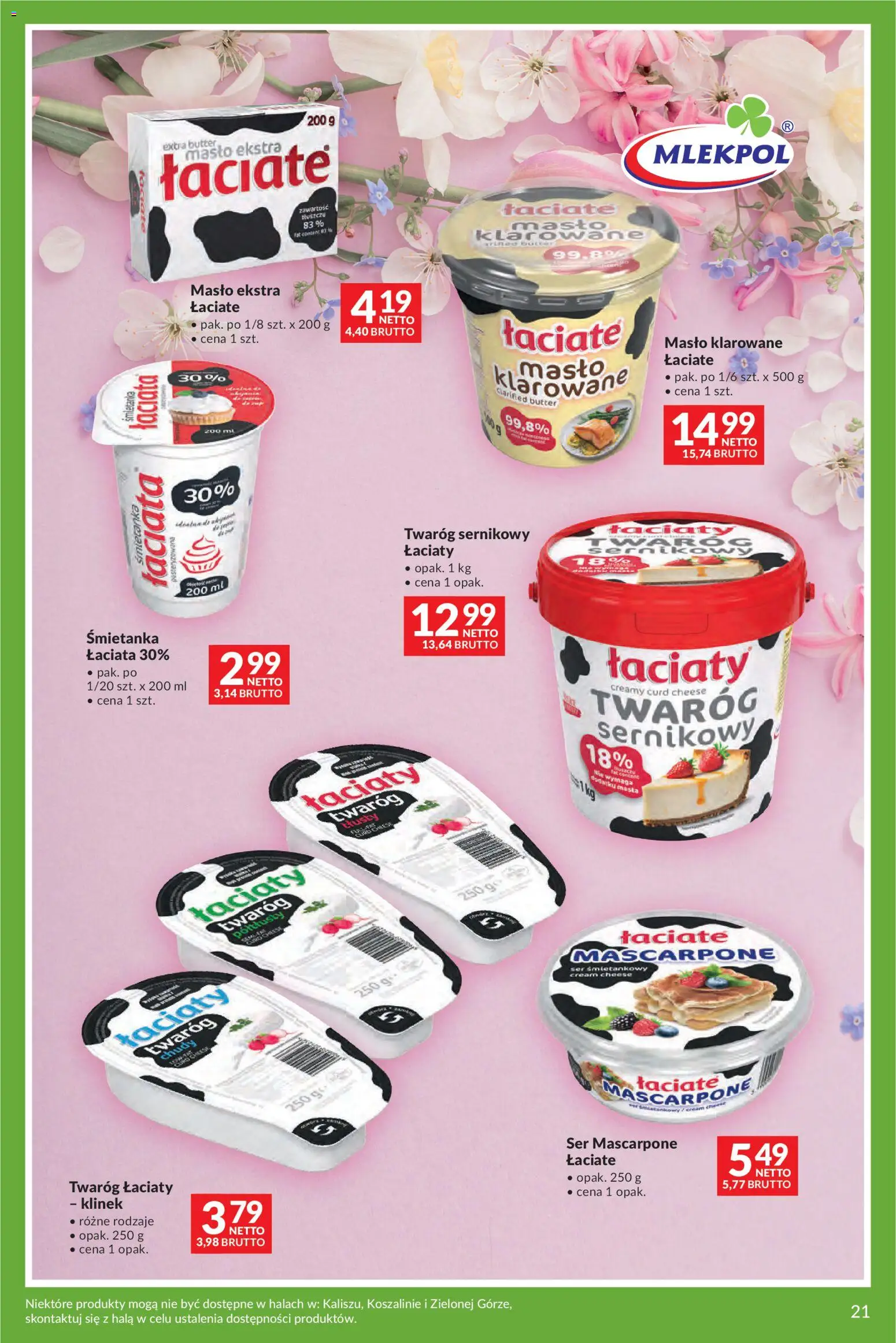 Makro gazetka - Uroczystości od 12.05.2026 | Strona: 21 | Produkty: Twaróg tłusty, Masło klarowane, Mascarpone, Twaróg