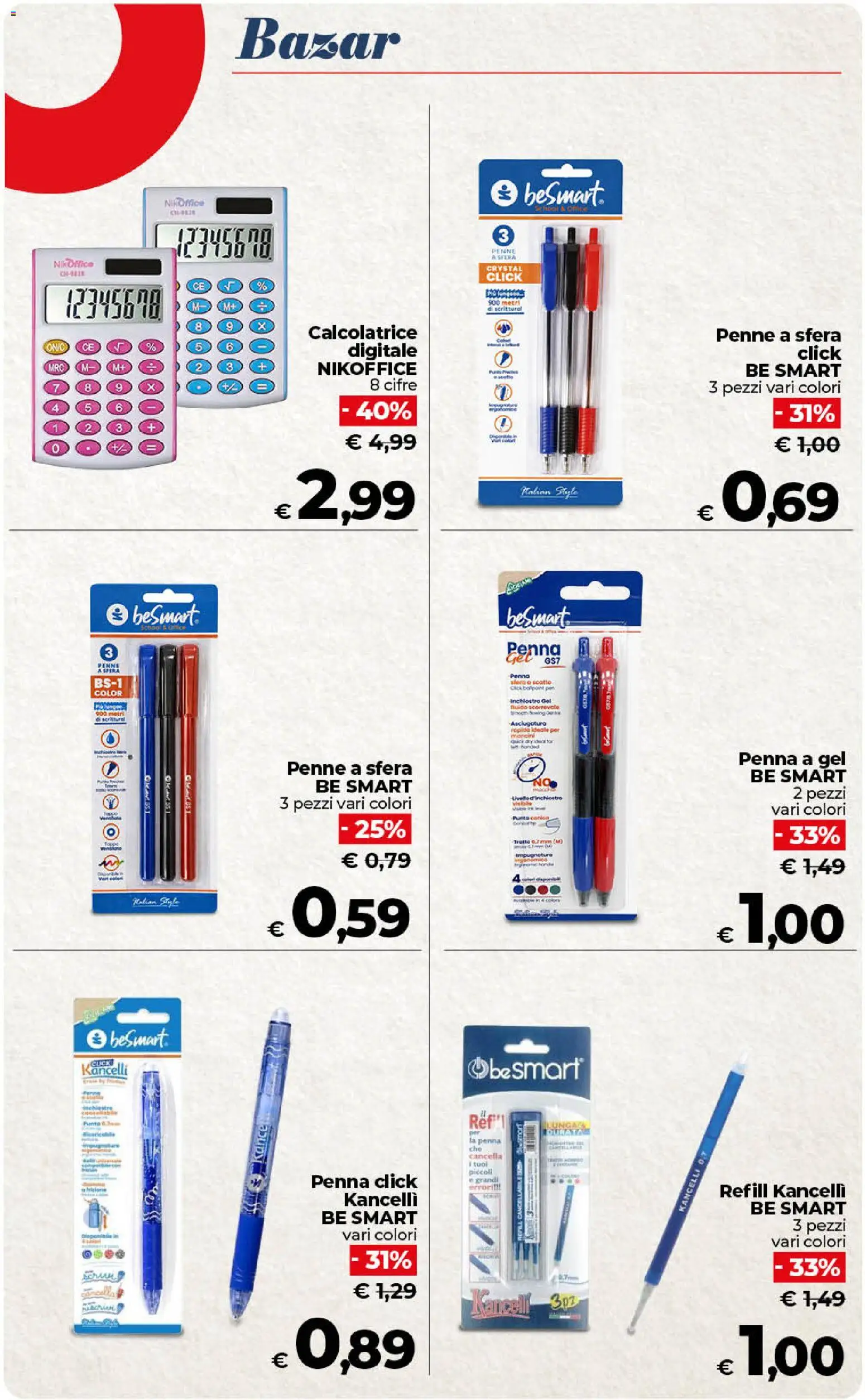 Volantino COOP del 01/09/2026 | Pagina: 49 | Prodotti: Calcolatrice, Penne