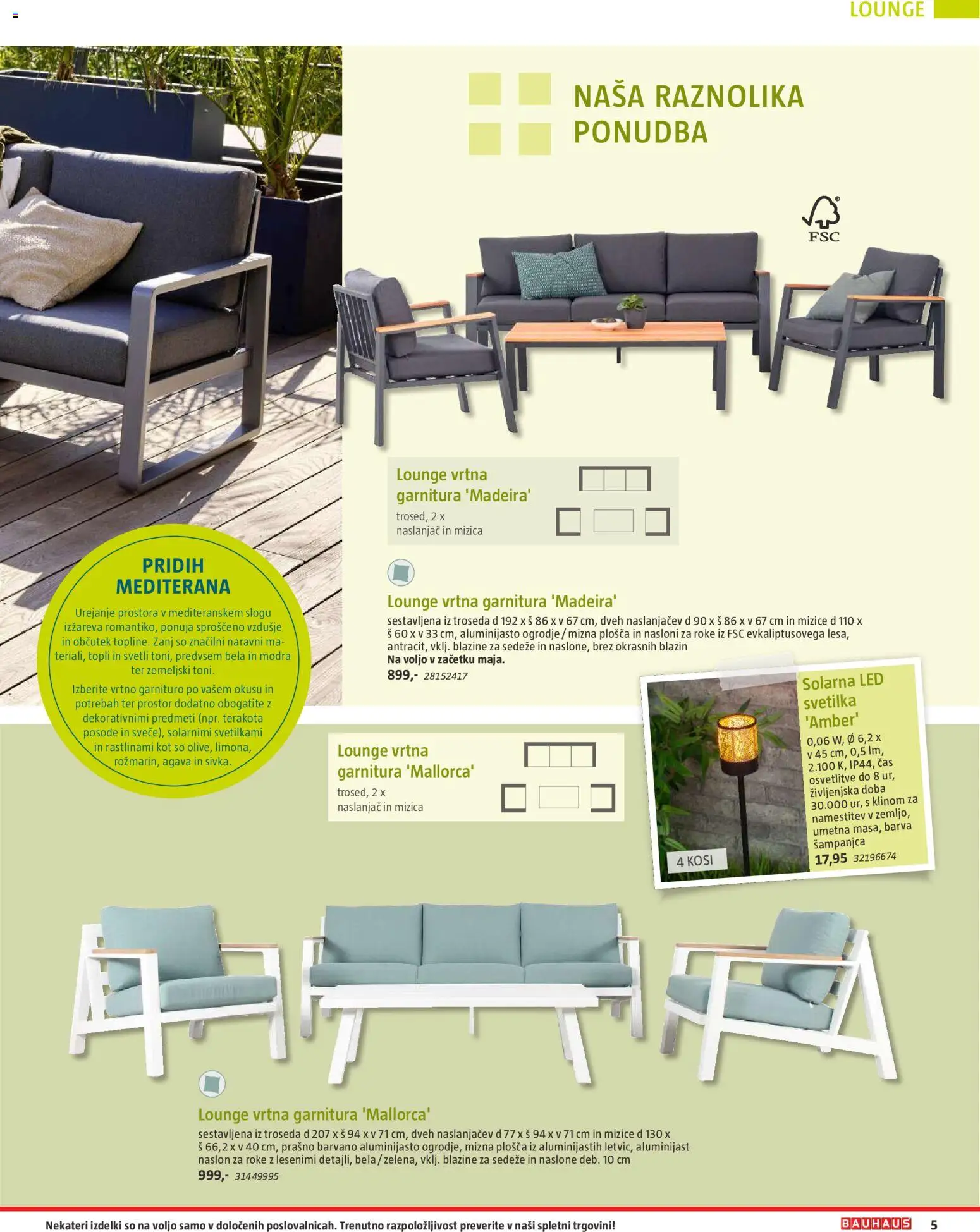 Novi Bauhaus katalog ponudbe – veljaven od 28.09.2026 | Stran: 5 | Izdelki: Vrtna garnitura, Mizica, Naslanjač, Barva
