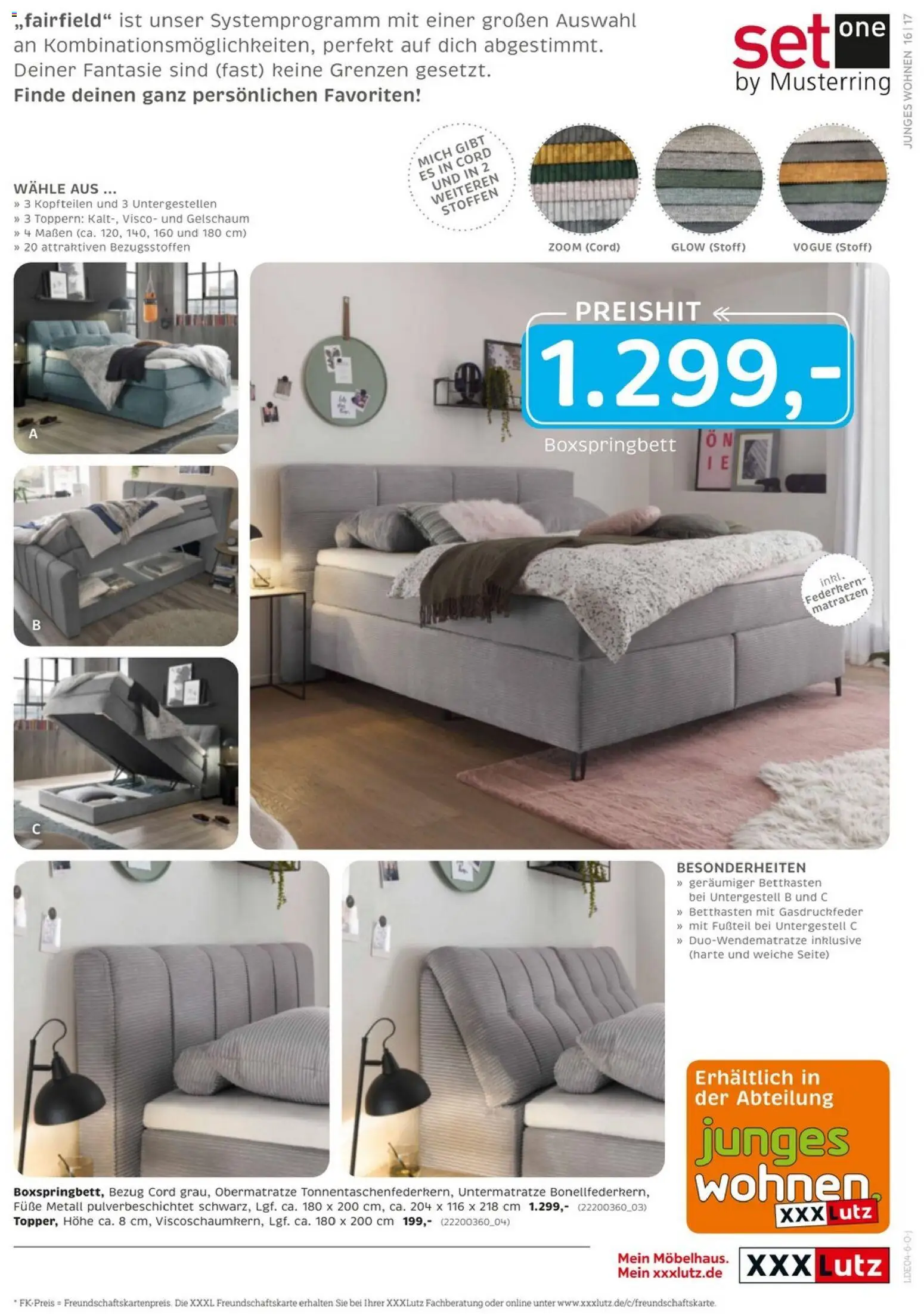 XXXLutz Junges Wohnen – gültig ab 29.03.2026 | Seite: 17 | Produkte: Boxspringbett