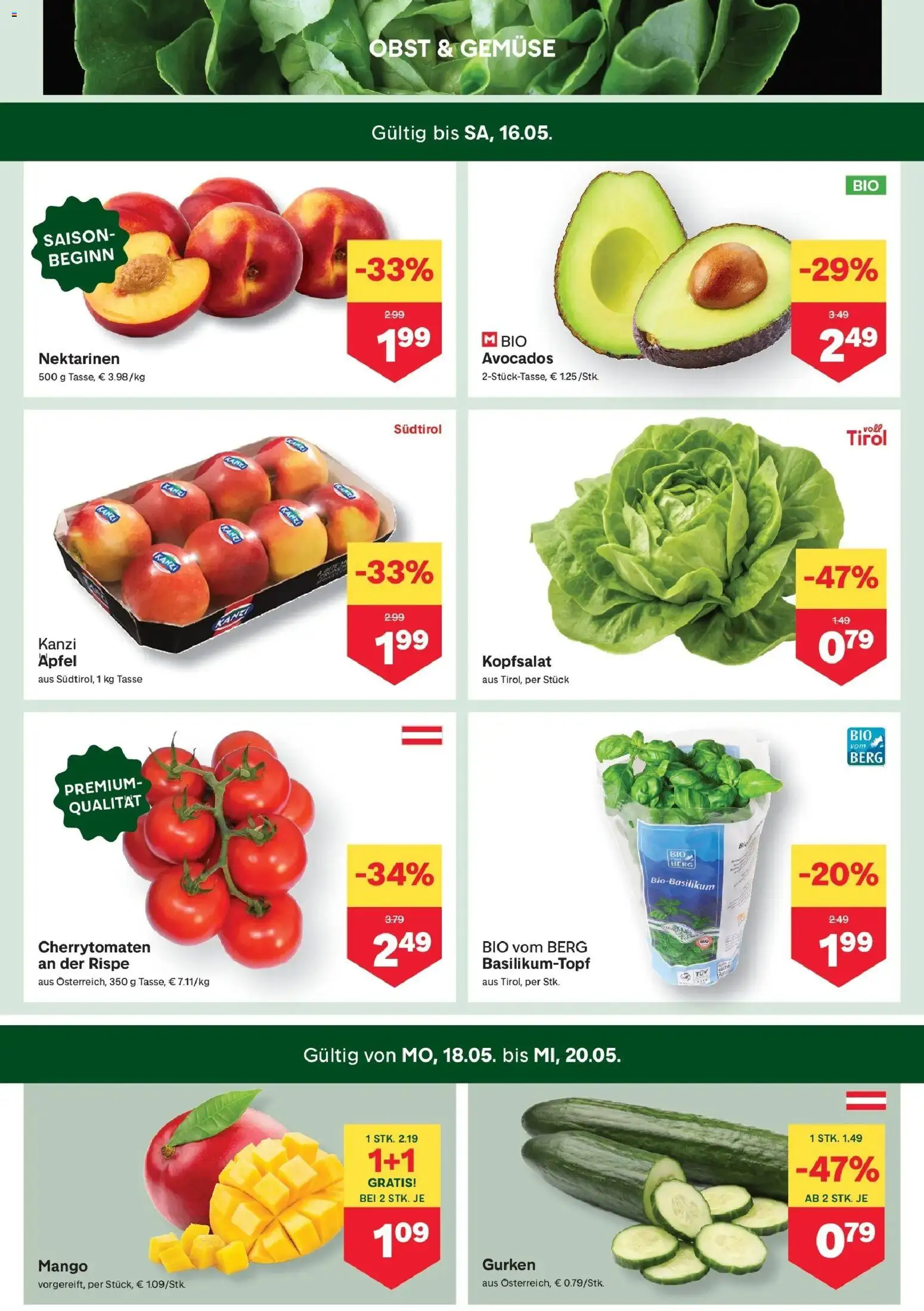 MPREIS Steyr gültig ab 12.05.2026 | Seite: 2 | Produkte: Gemüse, Obst, Mango, Äpfel
