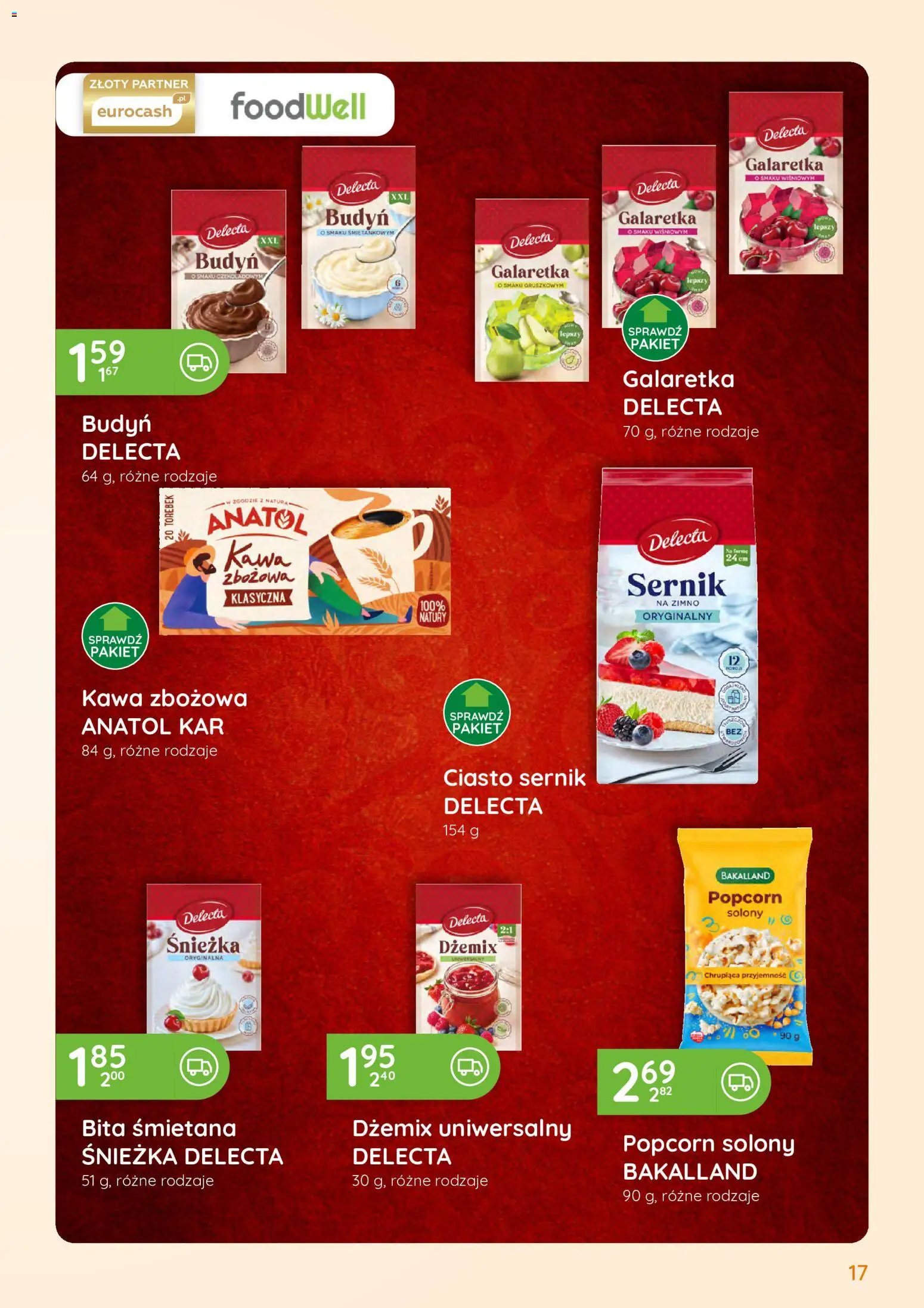 Eurocash gazetka - Oferta Handlowa od 01.06.2026 | Strona: 17 | Produkty: Galaretka, Ciasto, Kawa, Popcorn