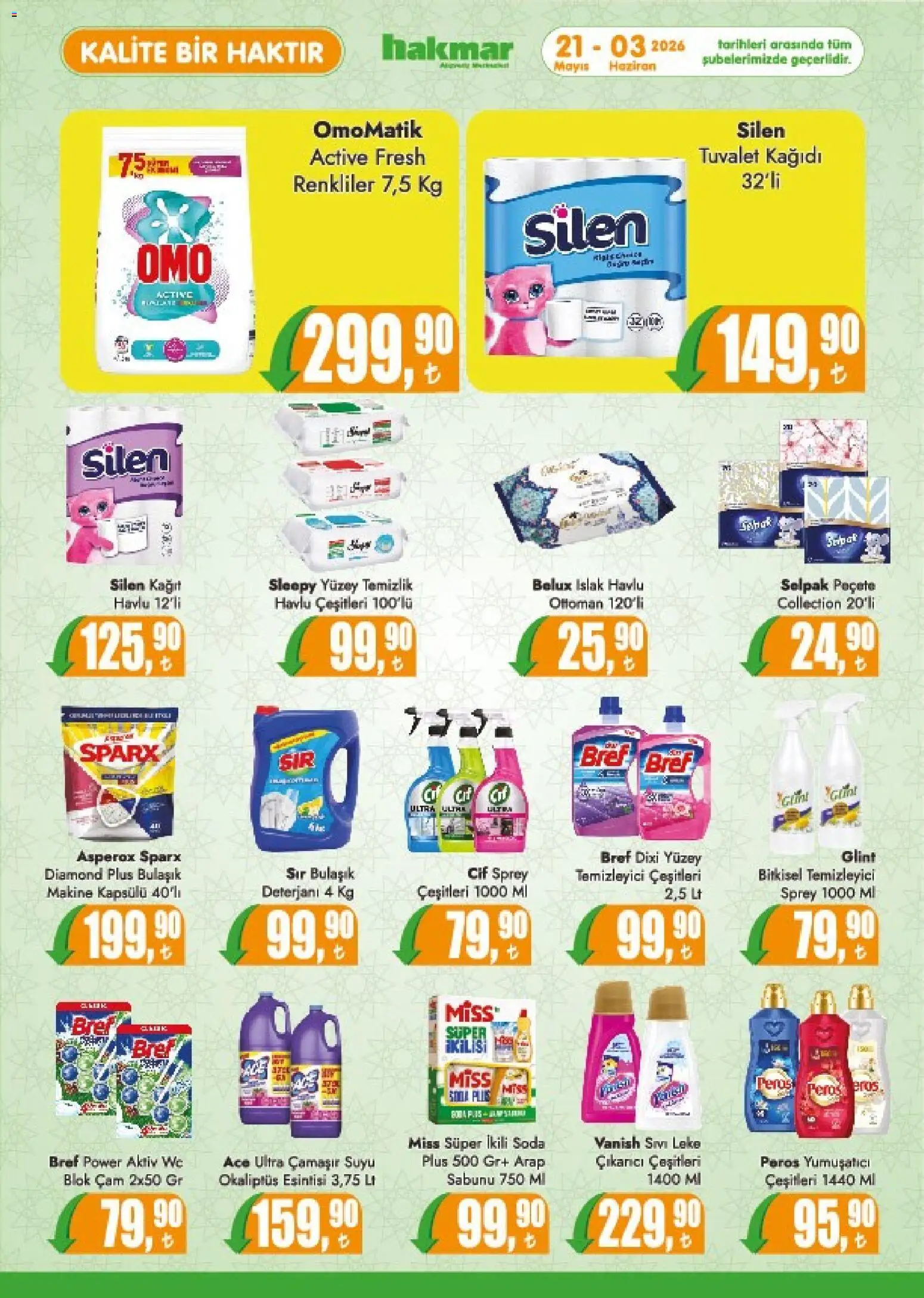 Hakmar Katalog - 21.05.2026 tarihinden itibaren geçerlidir | Sayfa: 8 | Ürünler: Tuvalet, Tuvalet kağıdı, Soda