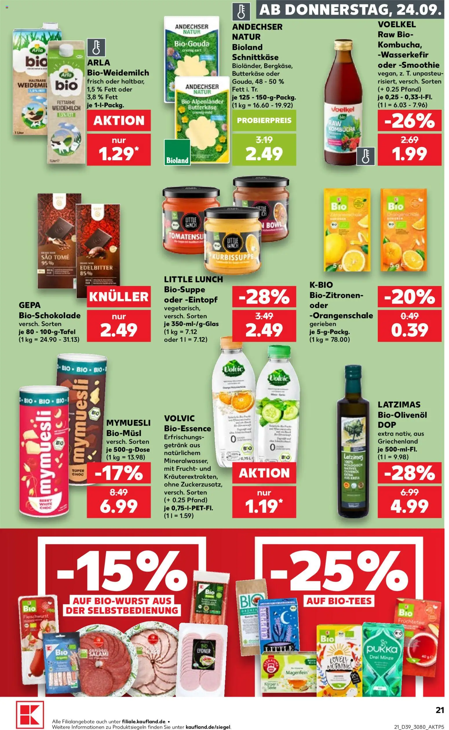 Kaufland Německo leták od 24.09.2026 | Strana: 21 | Produkty: Smoothie, Lunch