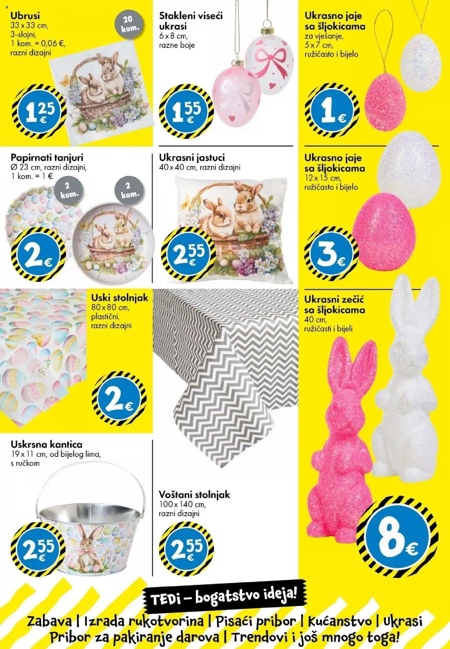 TEDi katalog | vrijedi od 18.03.2026 | Stranica: 8 | Proizvodi: Stolnjak, Ukrasni jastuci, Tanjuri