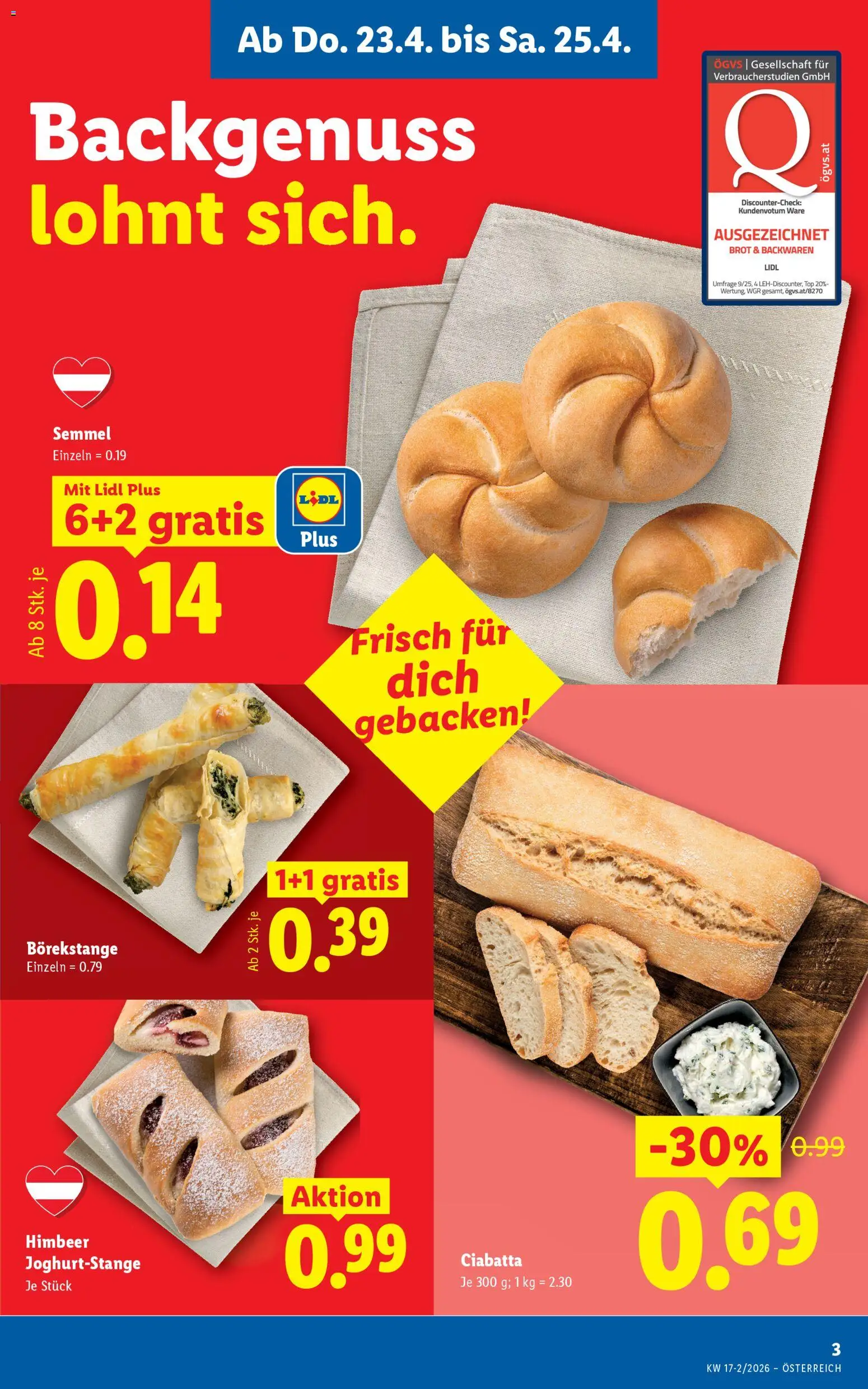 Lidl Flugblatt - Oberpullendorf, Güssing, Oberwart gültig ab 23.04.2026 | Seite: 5 | Produkte: Brot