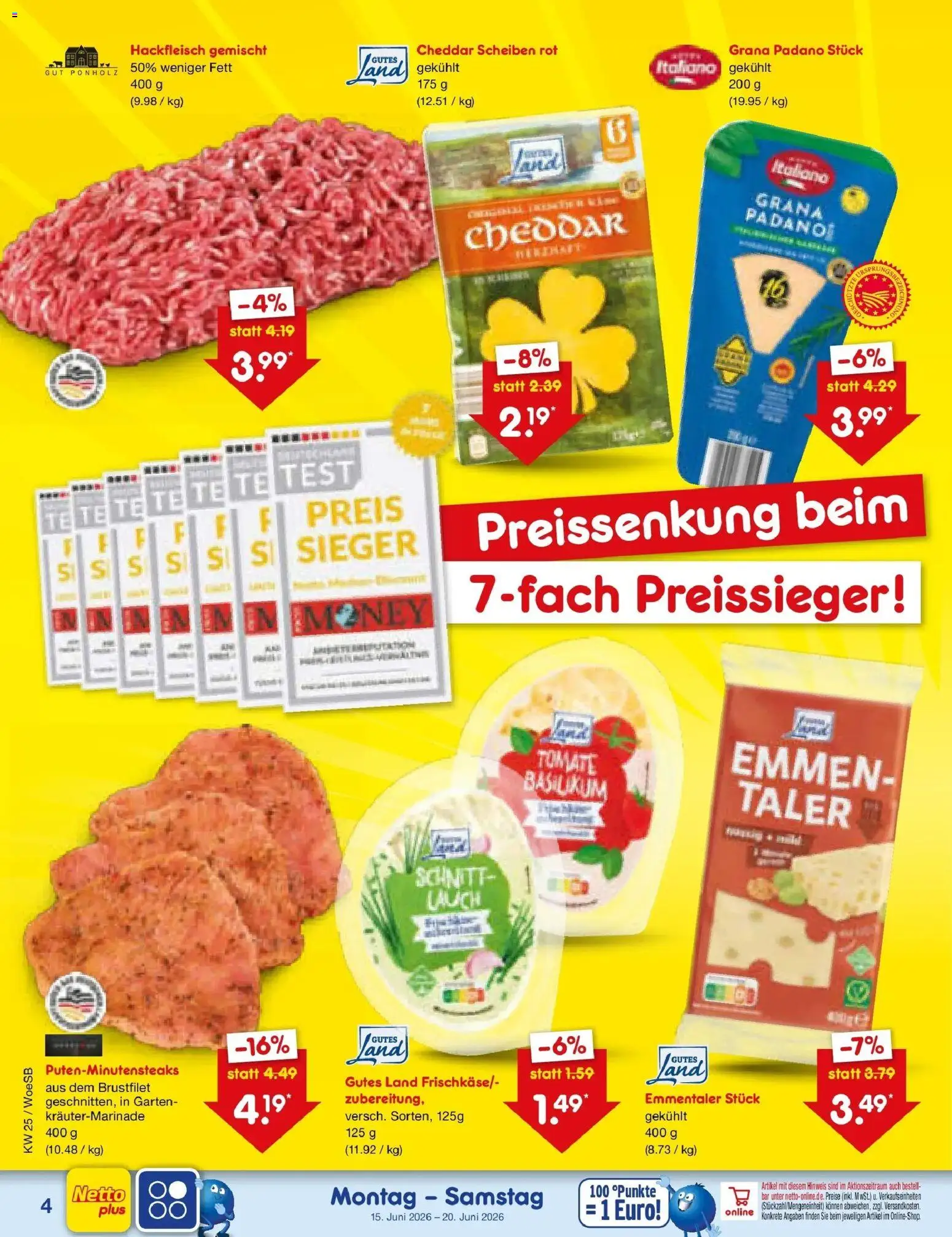 Netto Marken-Discount Prospekt Gemmingen – gültig ab 15.06.2026 | Seite: 4 | Produkte: Hackfleisch