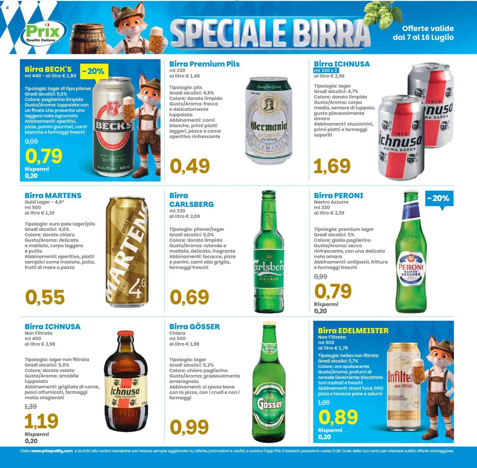 Volantino Prix del 07/07/2026 | Pagina: 14 | Prodotti: Pizza, Pesce, Pasta, Aperitivo
