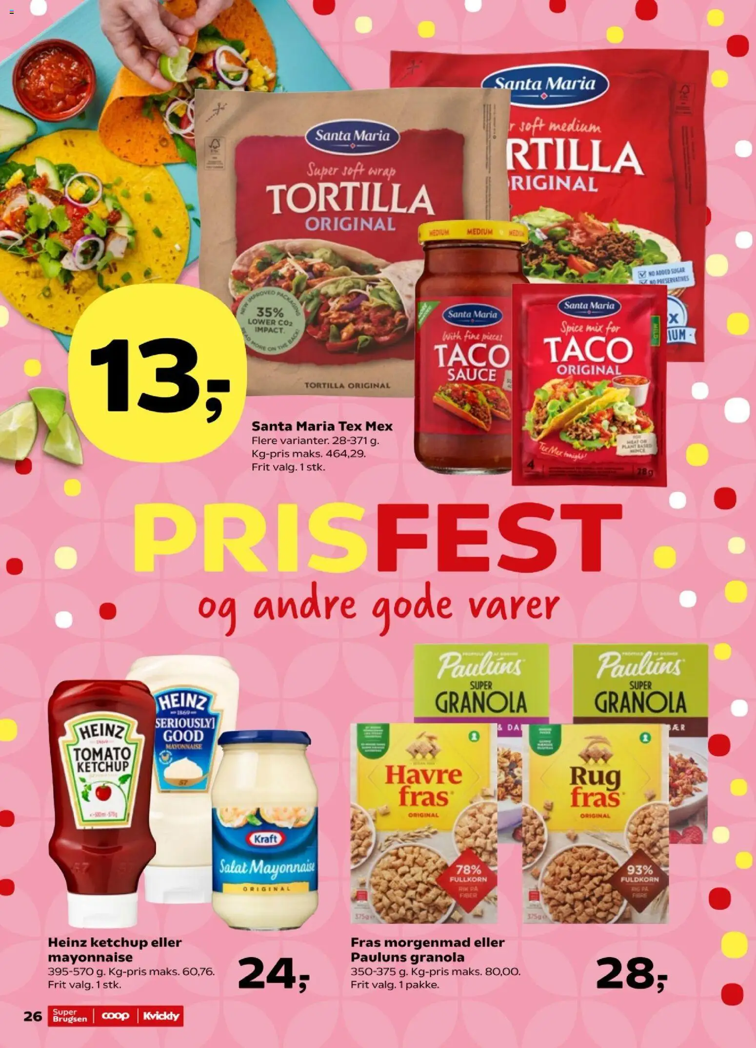 Super Brugsen tilbudsavis – gyldig fra 21/08/2026 | Side: 27 | Produkter: Ketchup, Salat, Taco