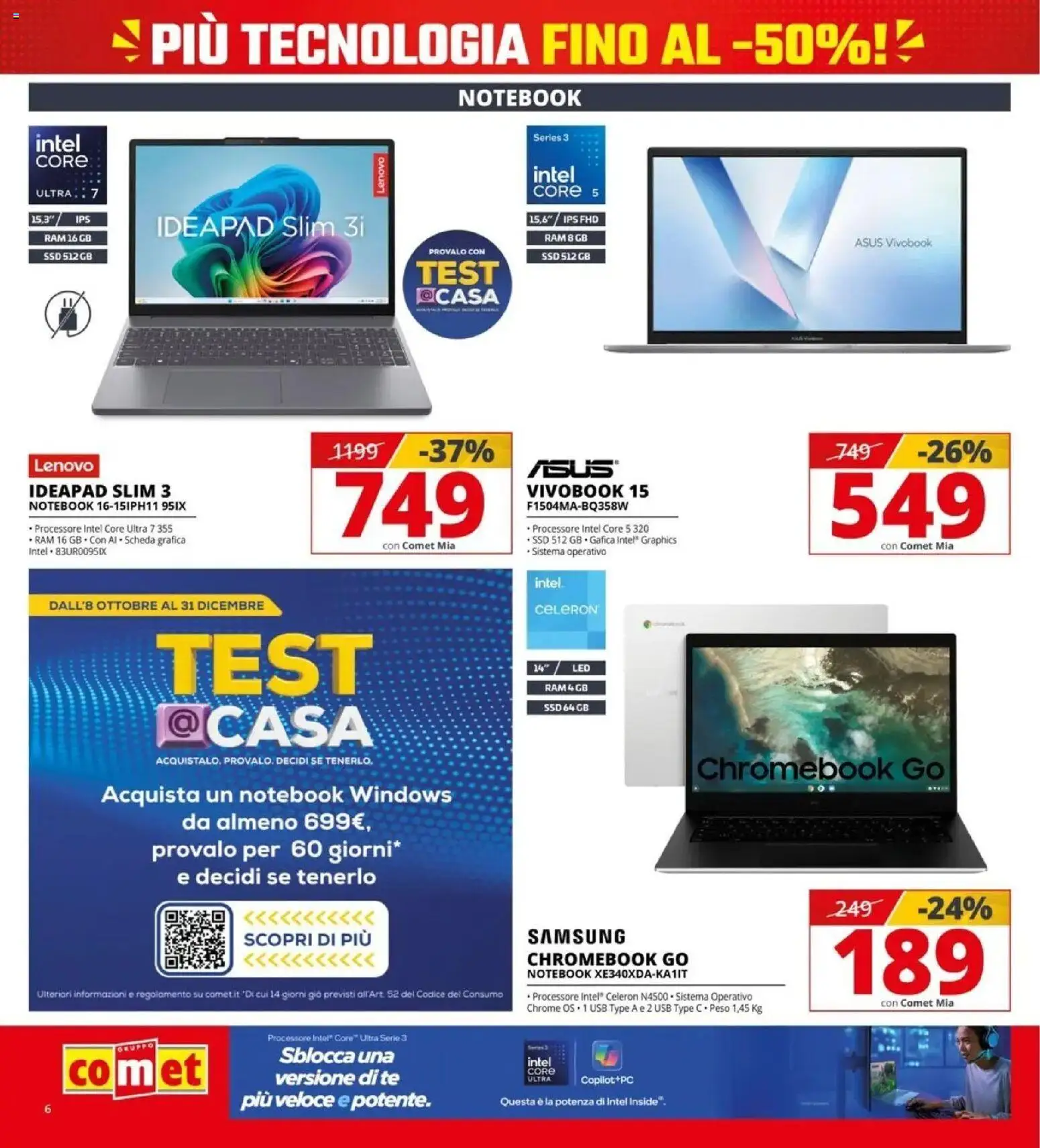 Nuovo Comet volantino attuale dal 16/10/2026 > offerte anteprima 🛍️ | Pagina: 6 | Prodotti: Notebook, Tè, USB, Samsung