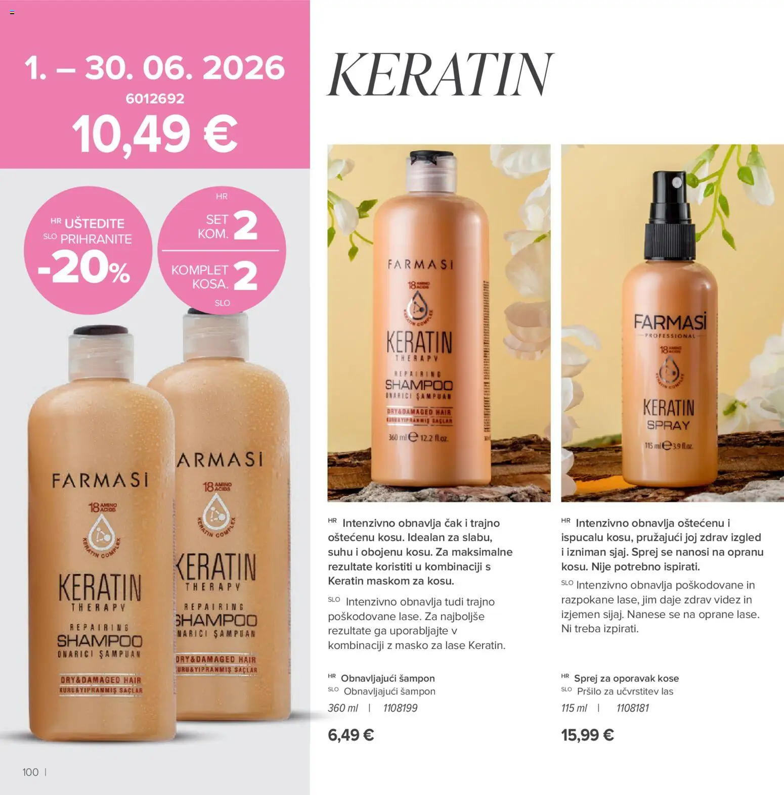 Farmasi katalog | vrijedi od 01.05.2026 | Stranica: 100 | Proizvodi: Šampon