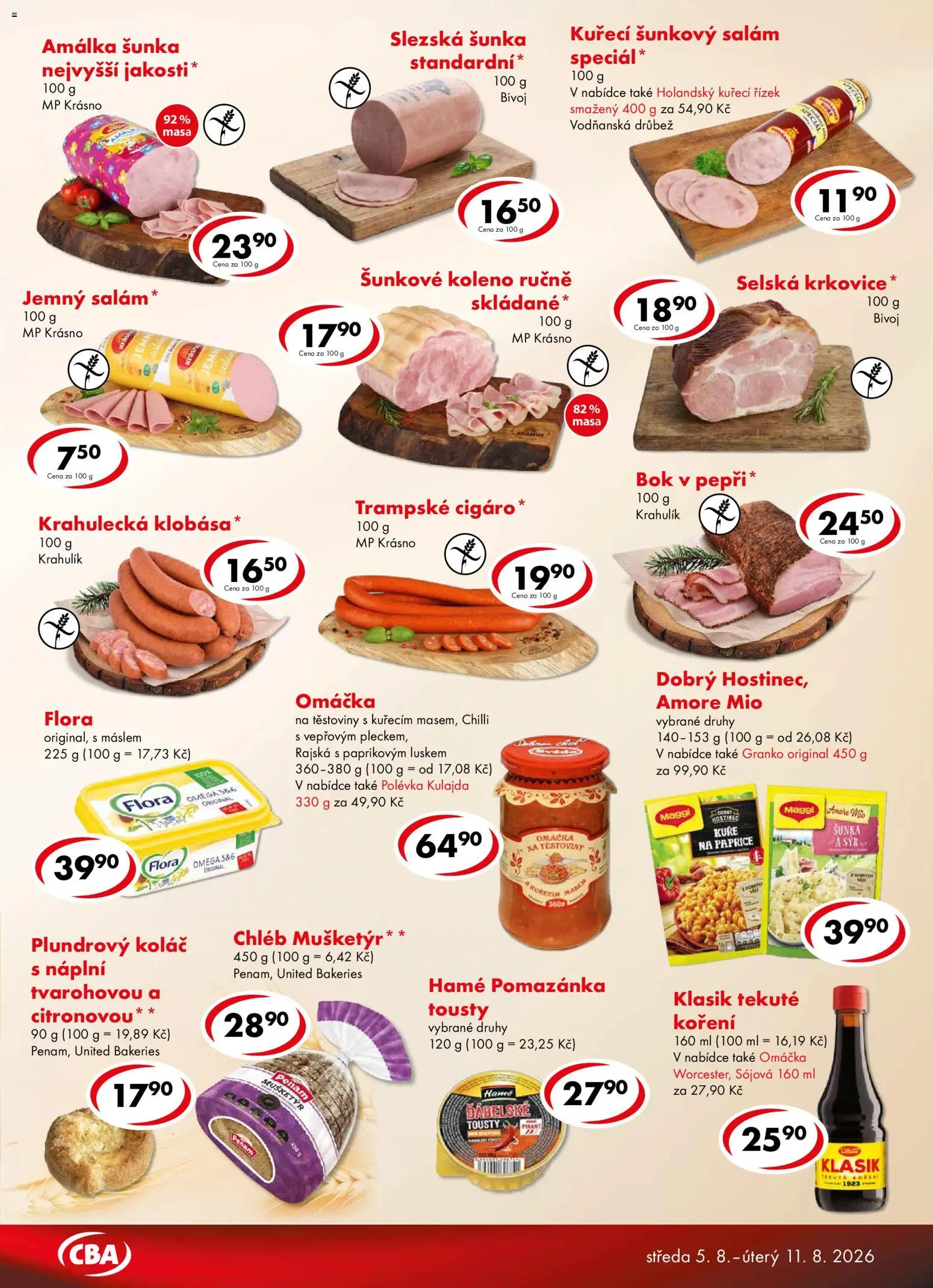 CBA leták - Premium od 05.08.2026 | Strana: 3 | Produkty: Sýr, Salám, Maggi, Krkovice