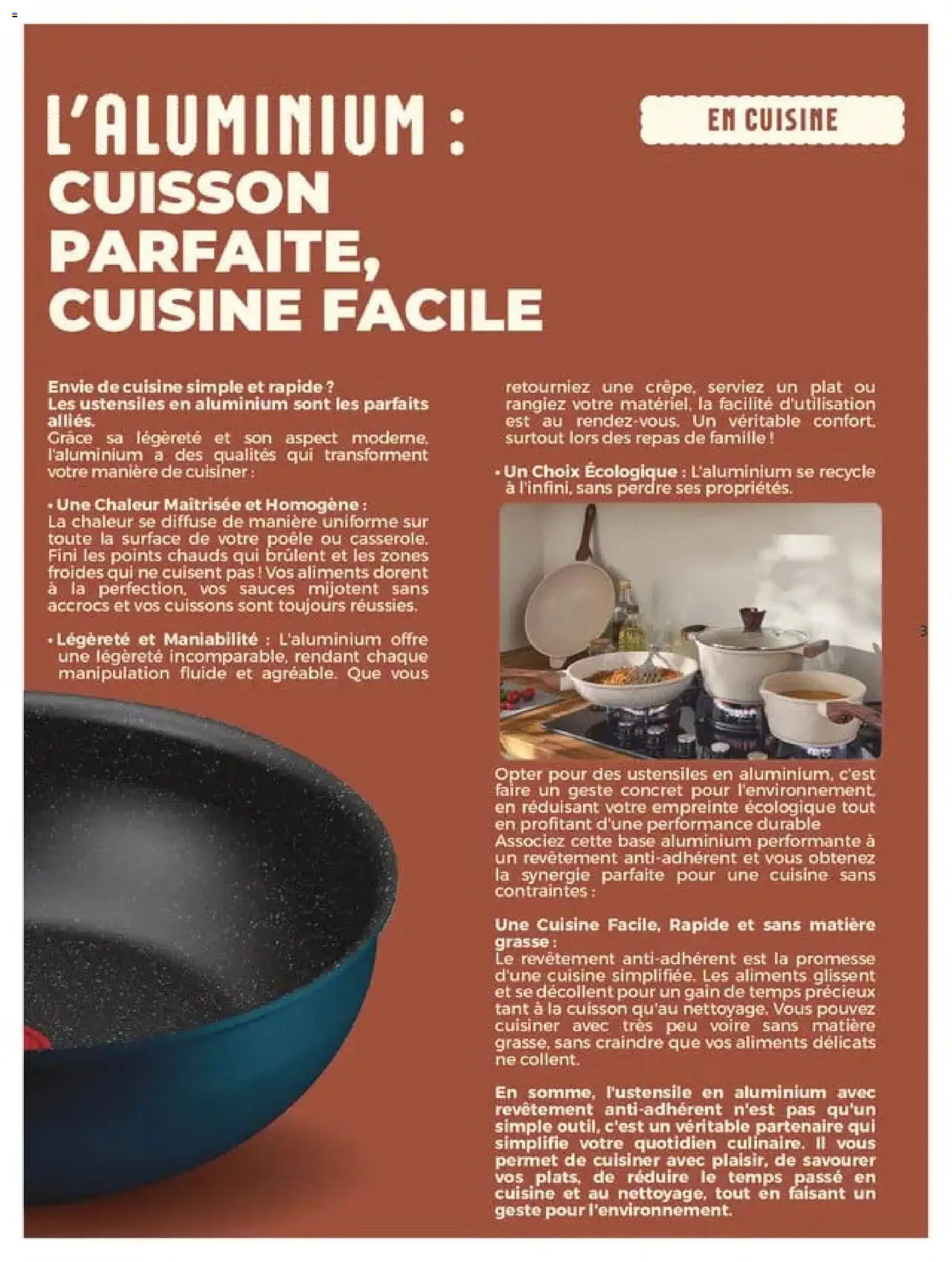 {H1} | Page: 3 | Produits: Base, Poêle, Sauces, Aliments