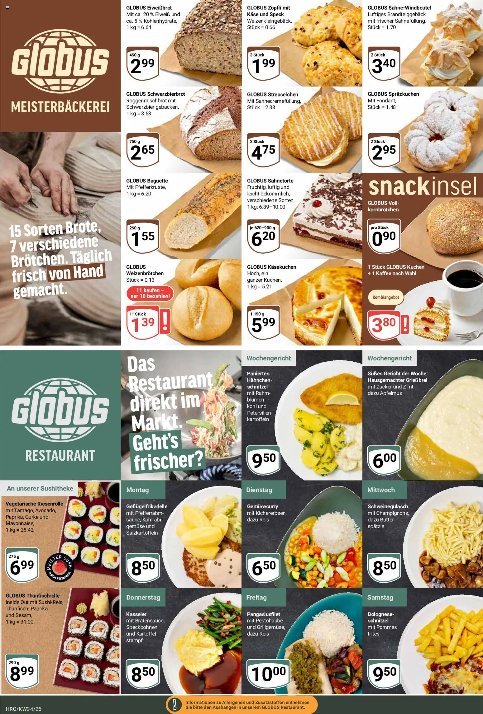 Globus Prospekt Roggentin/Rostock – gültig ab 17.08.2026 | Seite: 12 | Produkte: Pommes, Kartoffeln, Zucker, Kuchen
