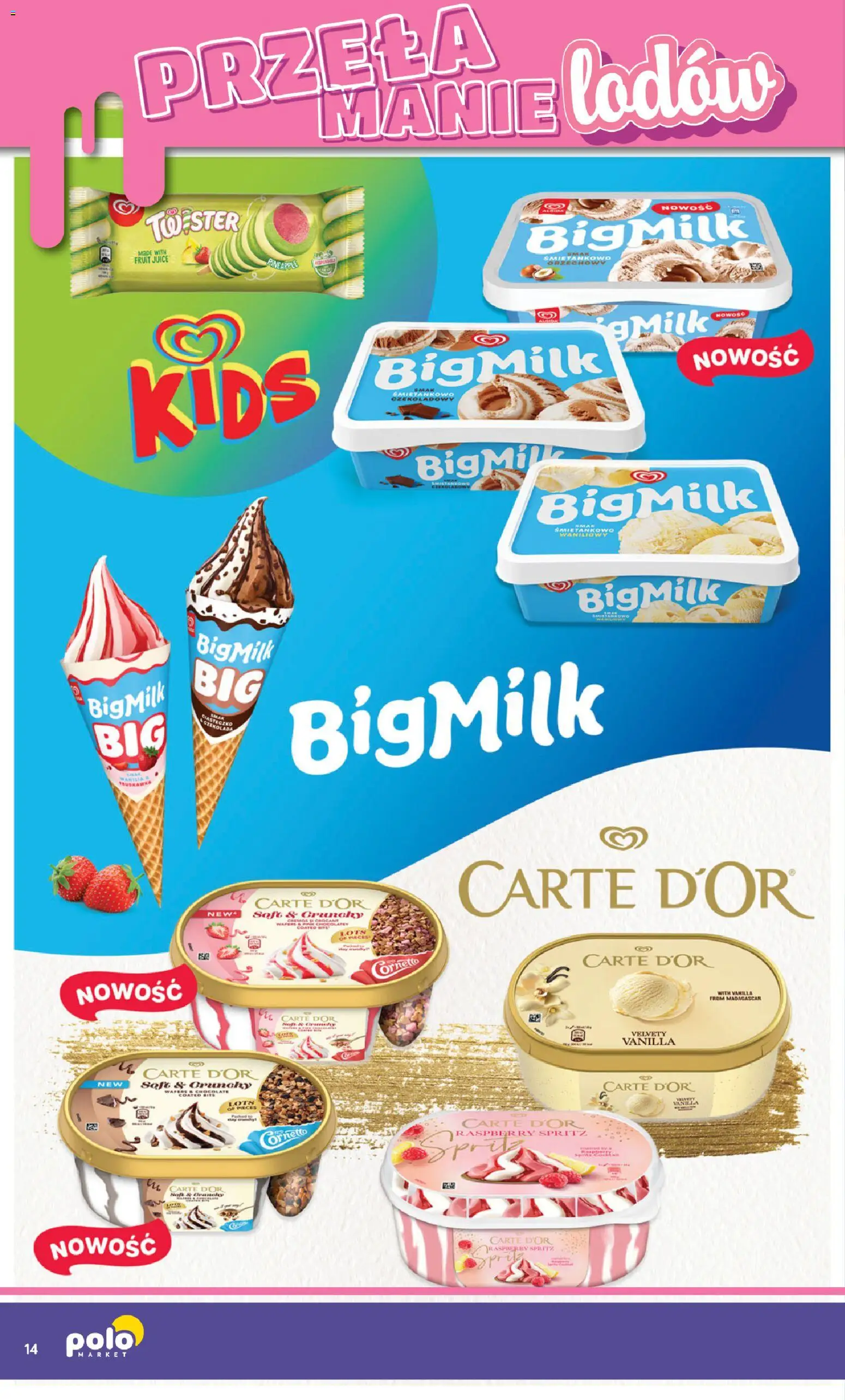 Nowa POLOmarket gazetka od jutra 30.04.2026 | Strona: 14 | Produkty: Carte D'or, Czekolada