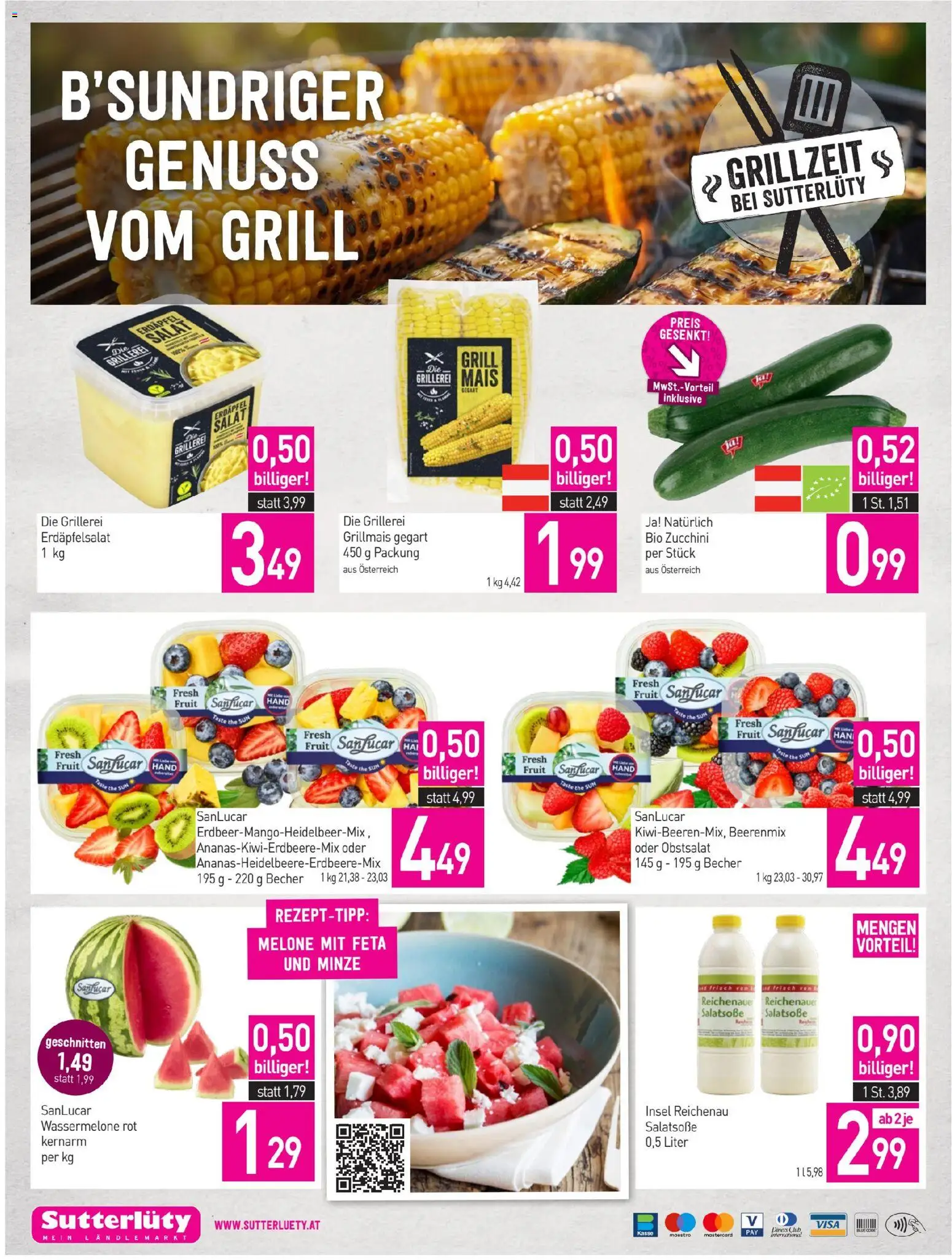 Sutterlüty Flugblatt gültig ab 02.07.2026 | Seite: 28 | Produkte: Salat, Wassermelone, Melone, Grill
