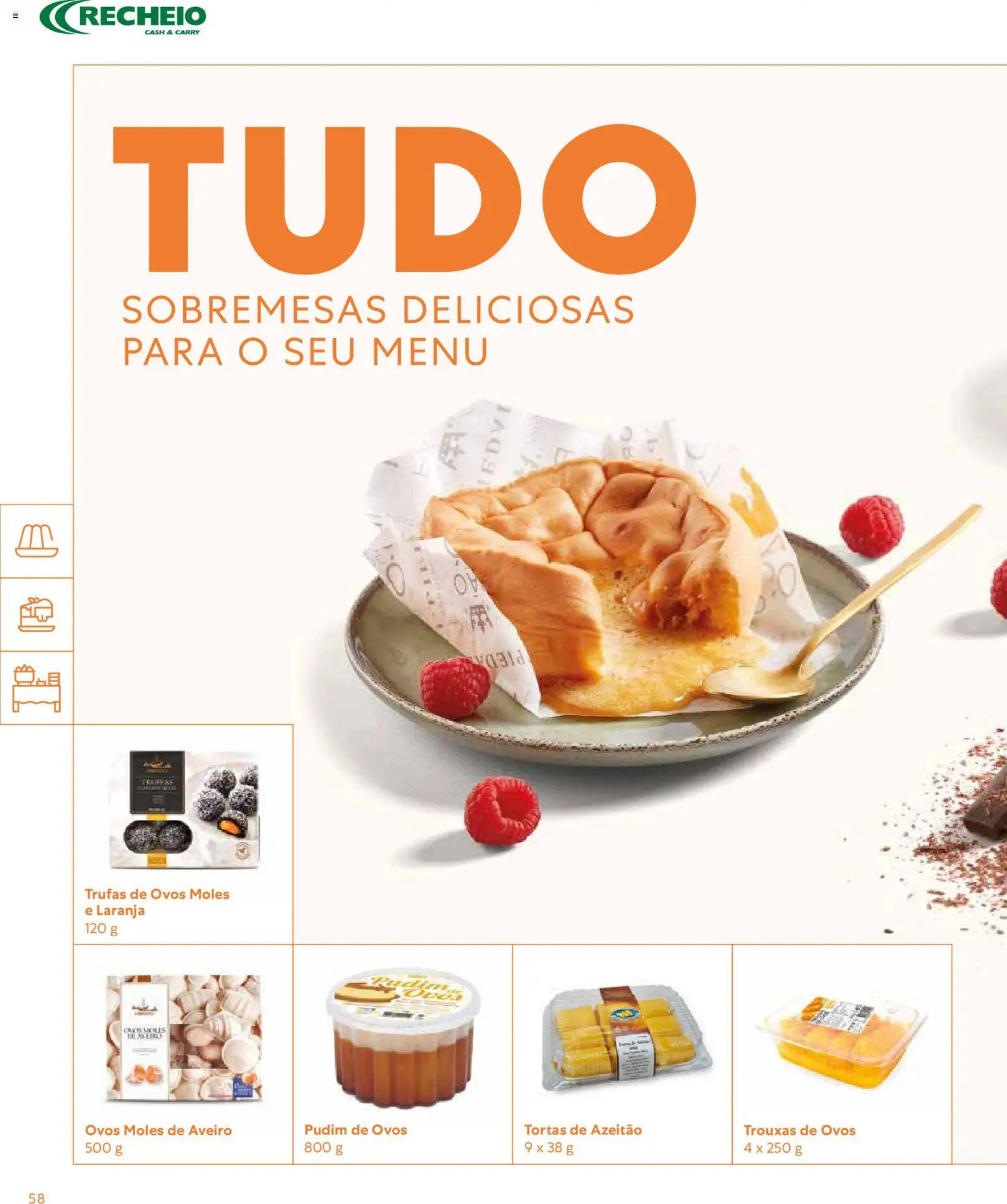 Recheio - Catálogo de Alfragide │ válido de 16/03/2026 | Página: 58 | Produtos: Pudim, Sobremesas, Ovos