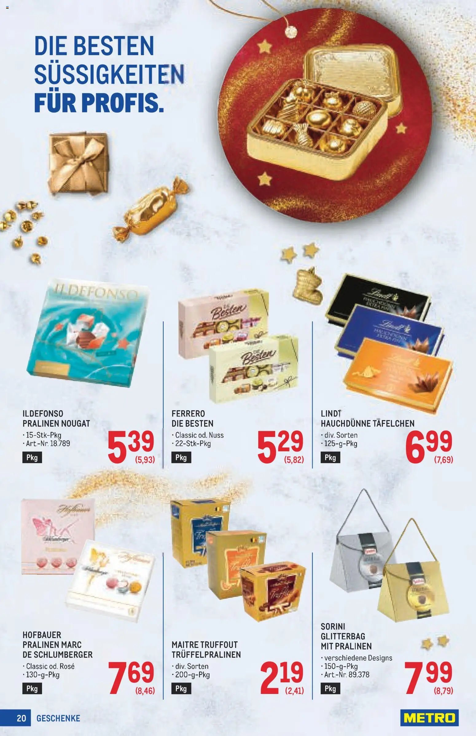 Metro angebote Weihnachtsdeko gültig ab 15.10.2026 | Seite: 20 | Produkte: Süßigkeiten