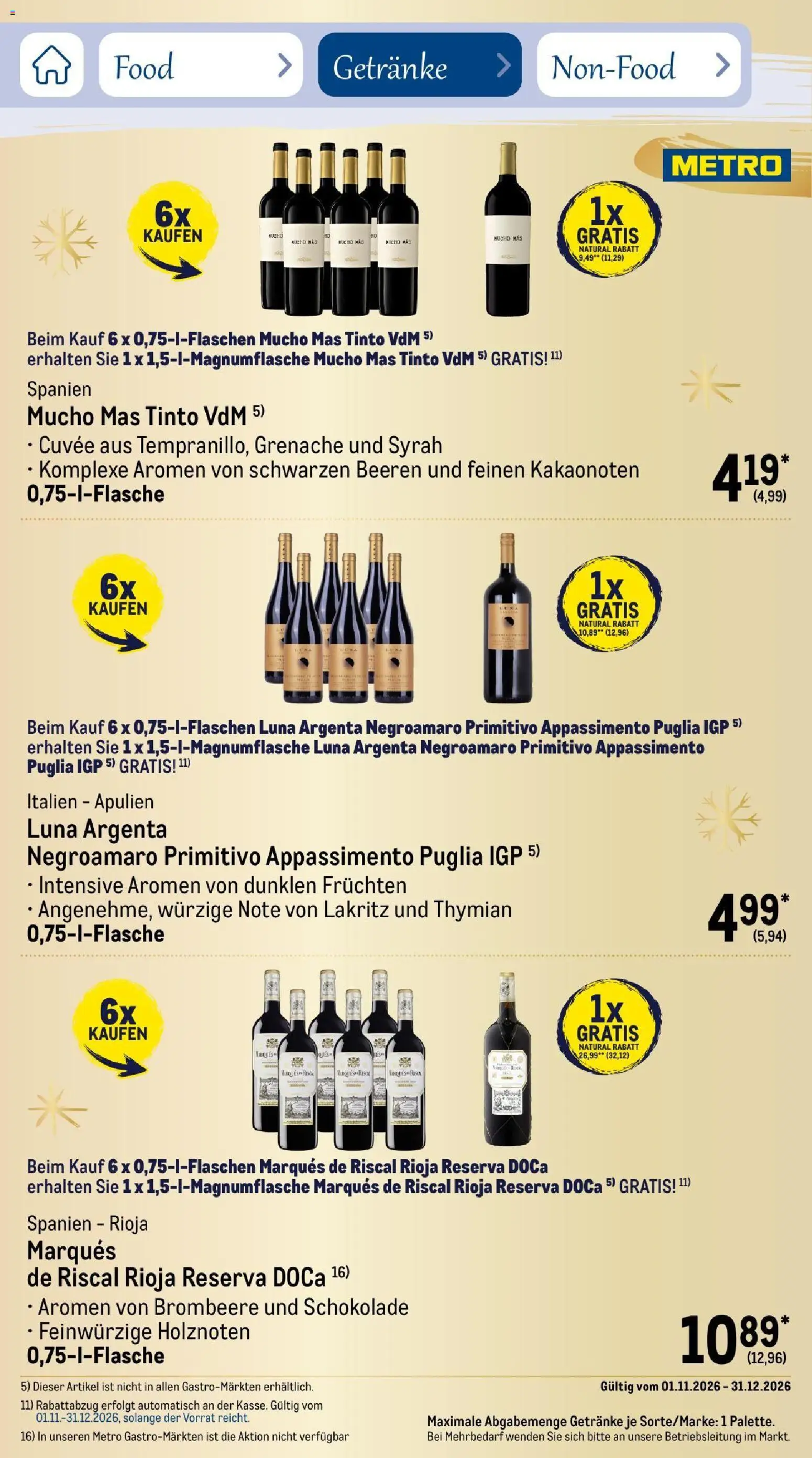Metro Saisonkatalog Festtage voller Genuss – gültig ab 01.11.2026 | Seite: 75 | Produkte: Schokolade