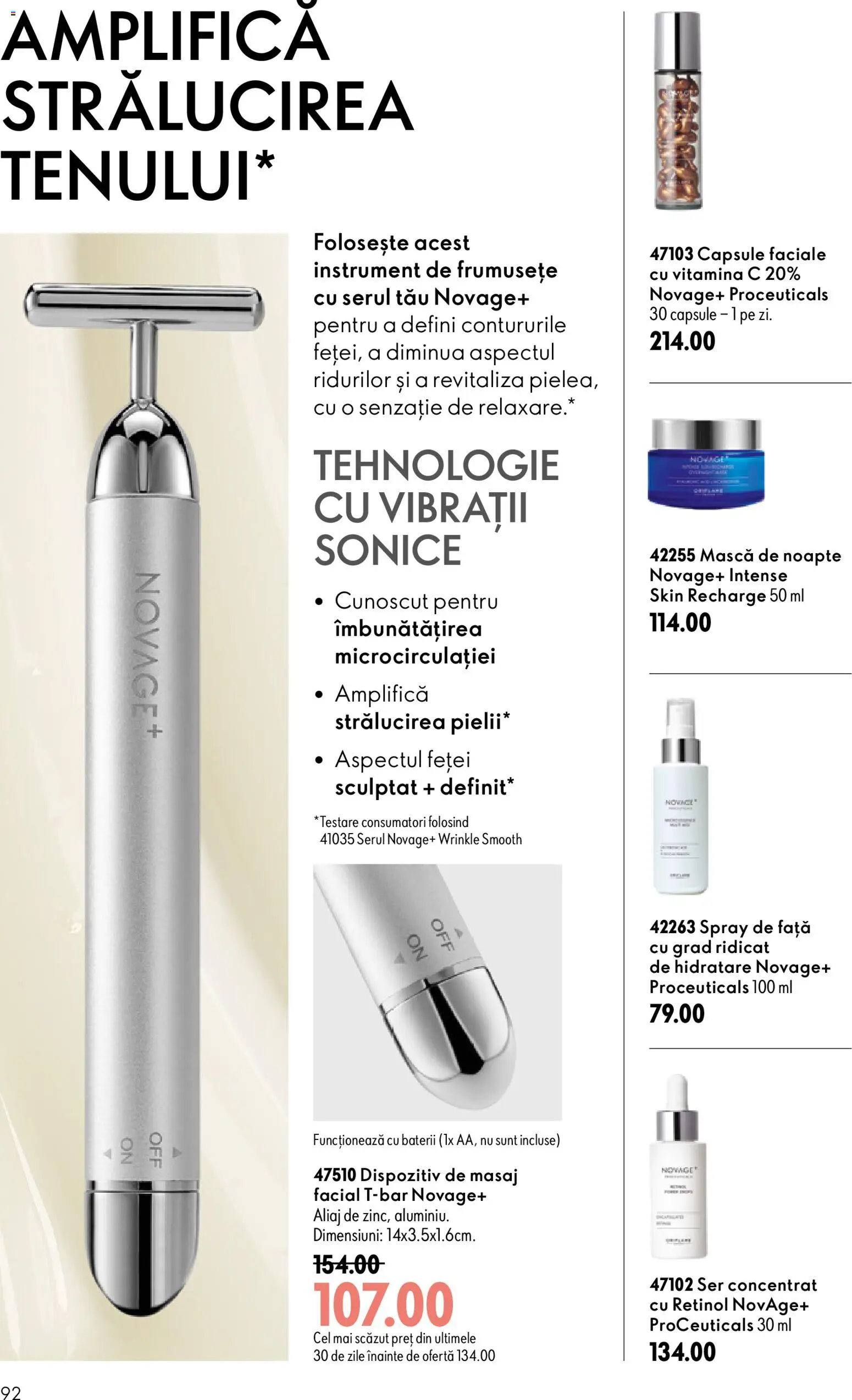 Noul catalog Oriflame – valabil de la 29.07.2026 | Pagină: 92 | Produse: Baterii, Intense