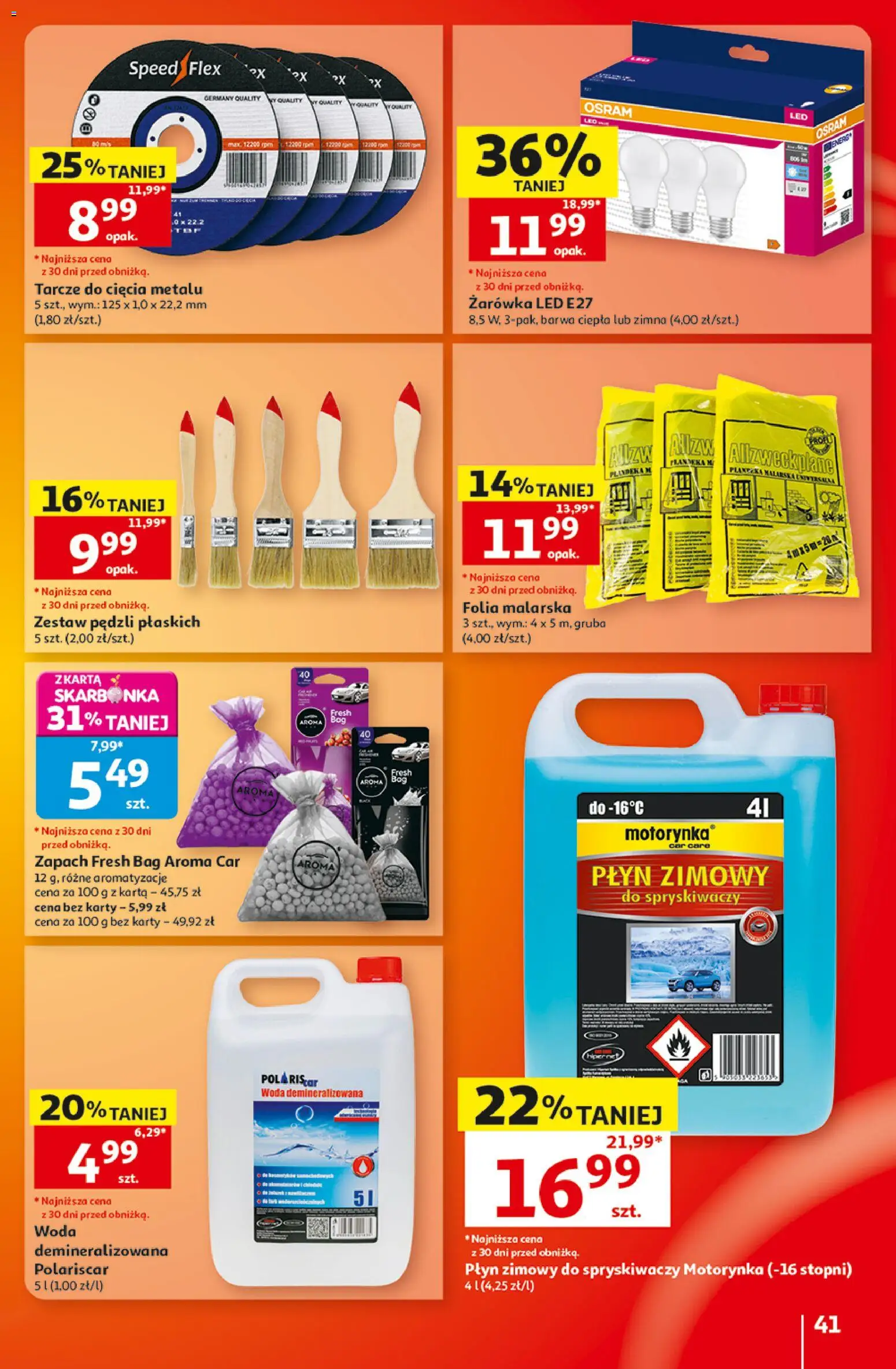 Auchan gazetka - 30 Lat Hipermarket od 10.09.2026 | Strona: 41 | Produkty: Karta, Płyn zimowy, Folia, Woda