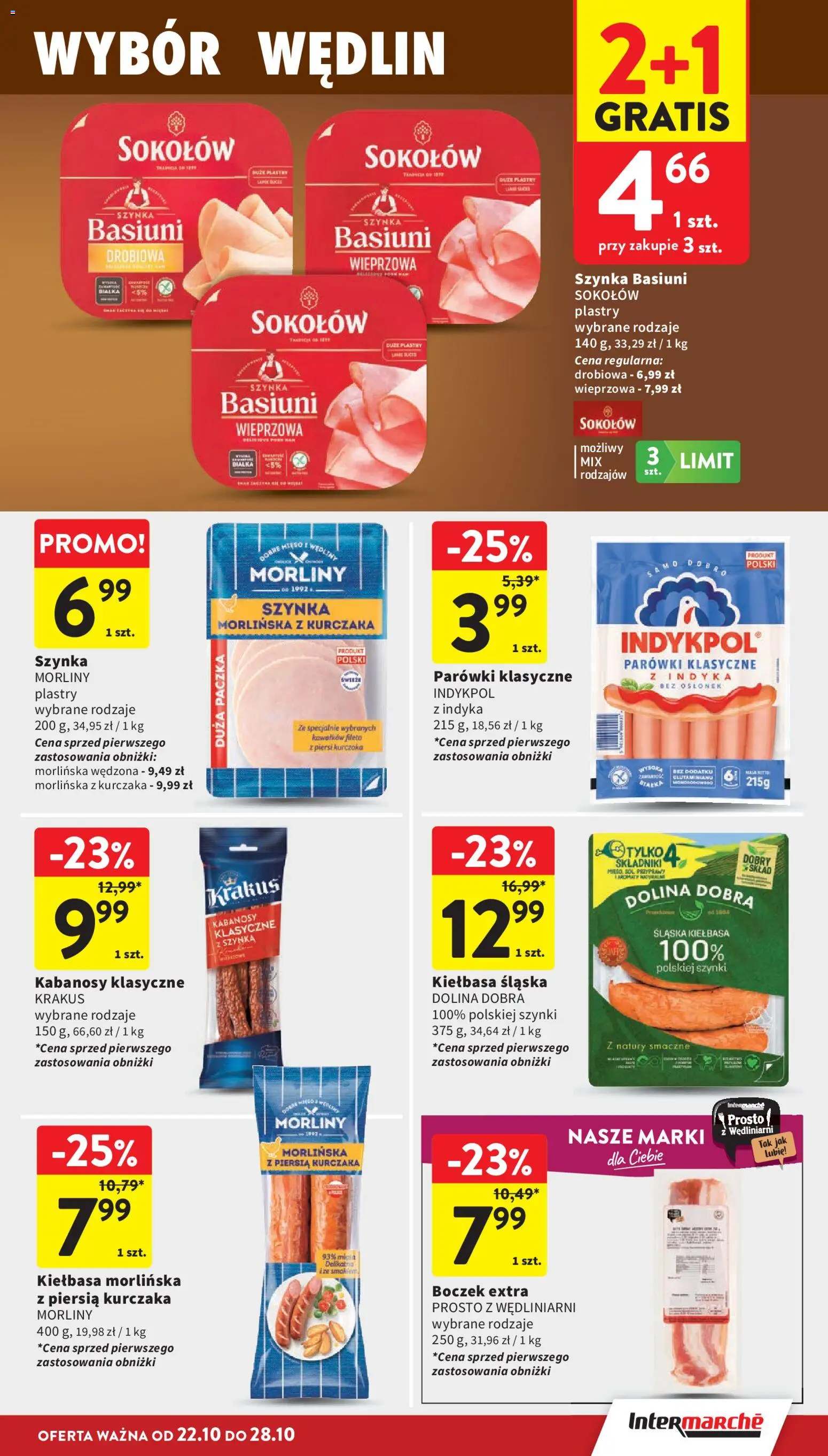 Intermarche gazetka od 22.10.2026 | Strona: 17 | Produkty: Kiełbasa, Mięso, Kiełbasa śląska, Wędliny