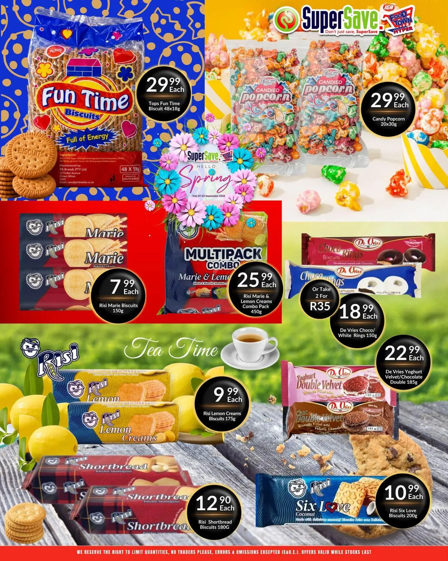 New Super Save catalogue – valid from 19/09/2026 | Page: 33 | Products: Yoghurt, Biscuits, Tea, Popcorn