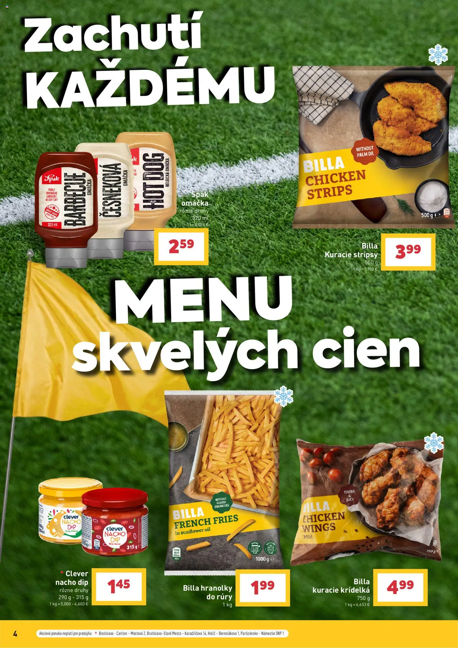Nové Billa akcie – leták je platný od 10.06.2026 | Strana: 4 | Produkty: Omáčka