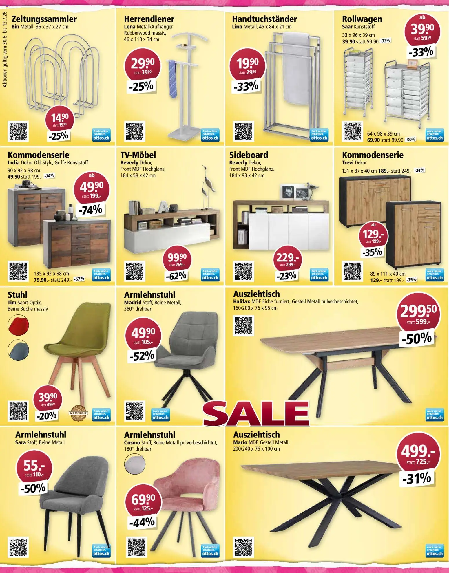 Otto's aktionen – gültig ab 30.06.2026 | Seite: 8 | Produkte: Stuhl, Herrendiener, Sideboard