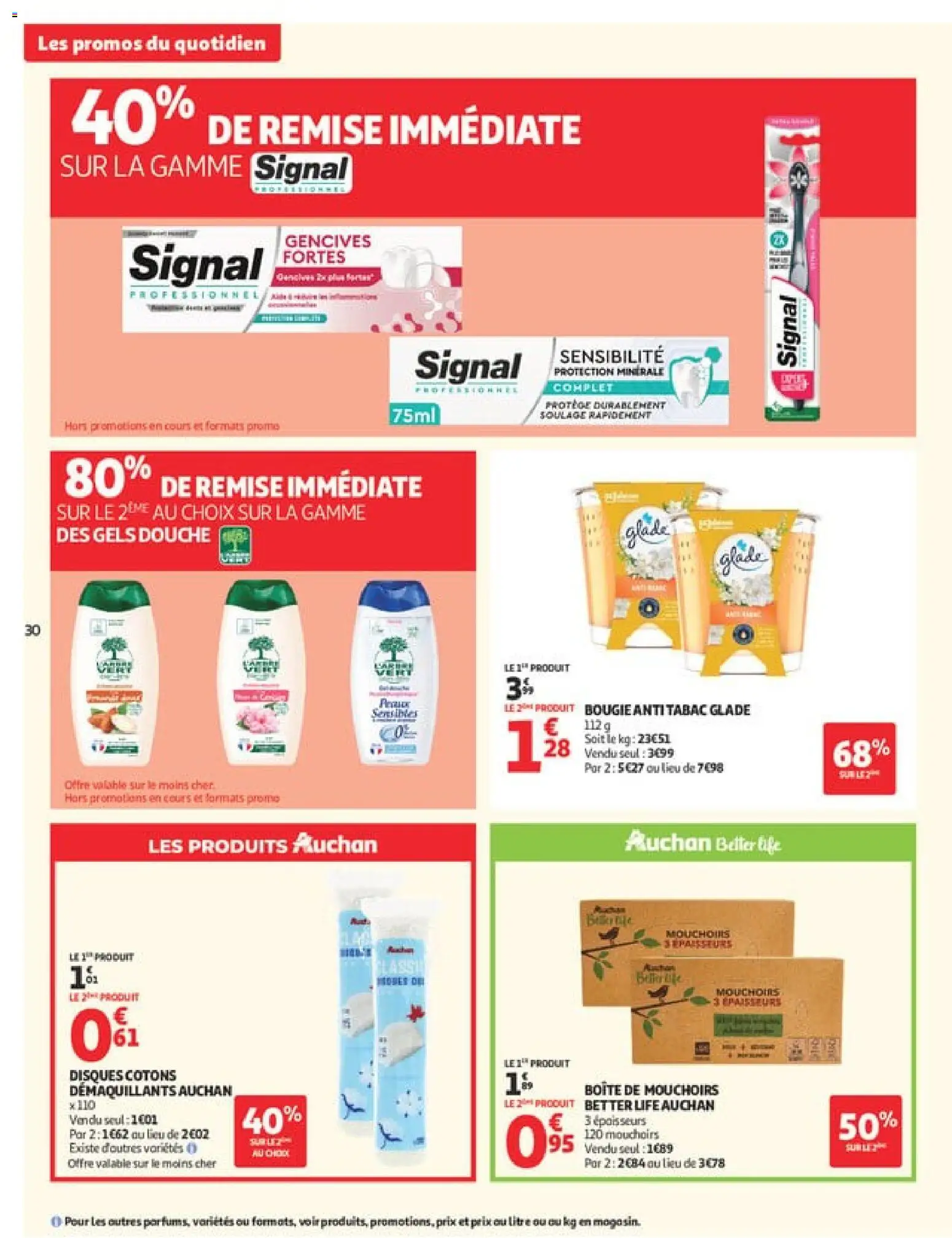 {H1} | Page: 30 | Produits: Mouchoirs, Douche