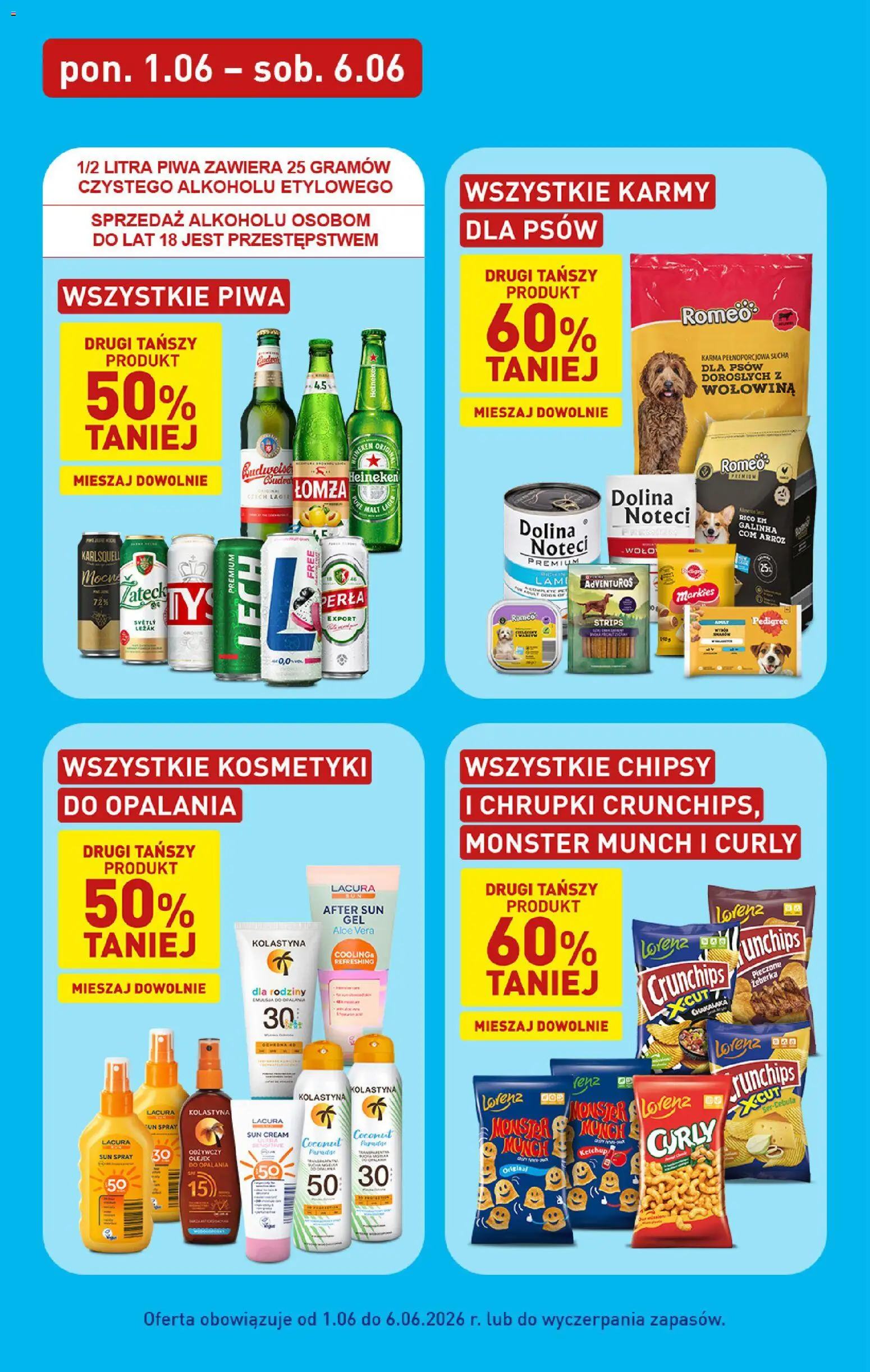 Aldi gazetka od 01.06.2026 | Strona: 15 | Produkty: Chipsy, Ketchup, Kosmetyki, Leżak