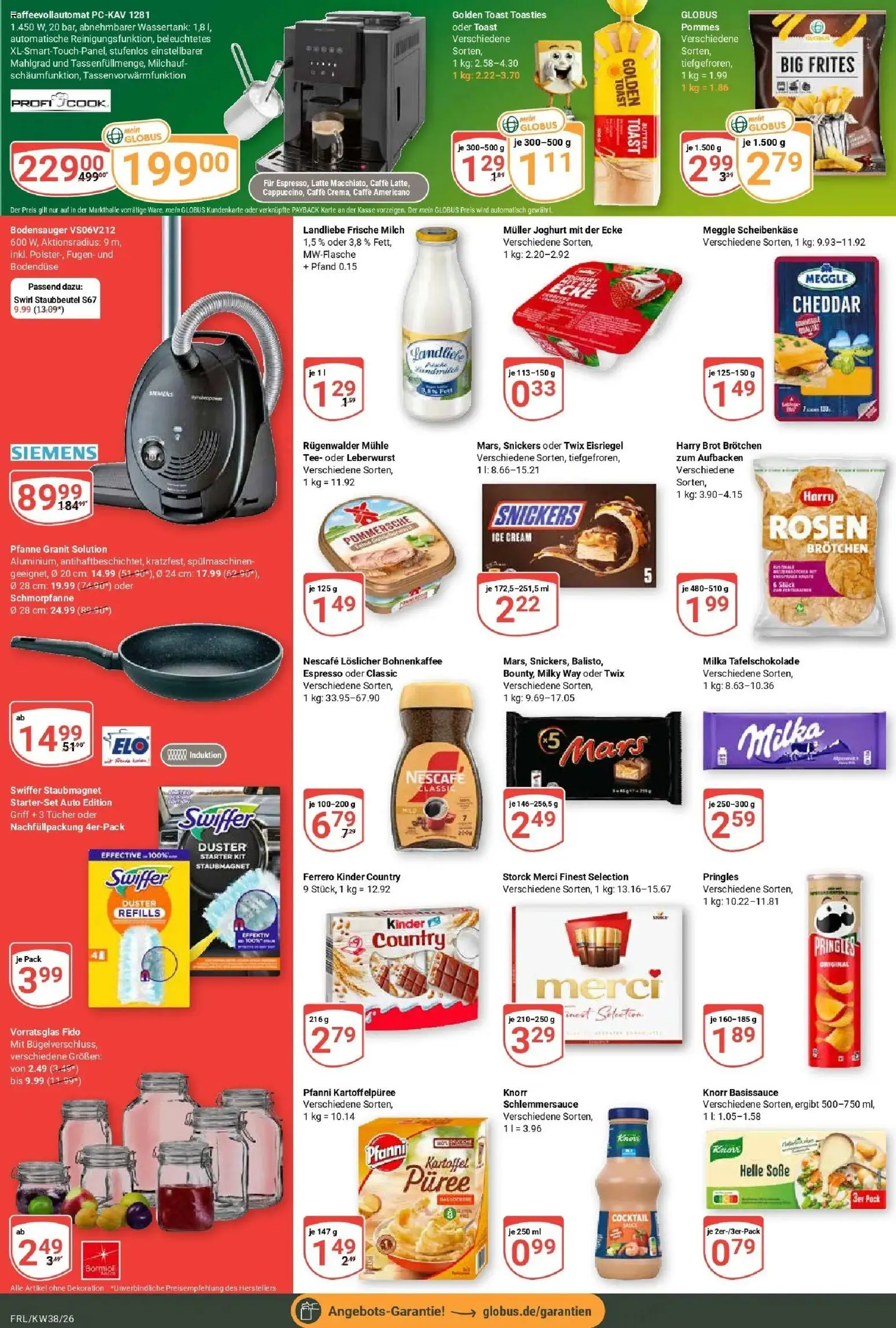 Globus Prospekt Freilassing (ab 14.09.2026) » Angebote online | Seite: 4 | Produkte: Merci, Mühle, Milka, Swiffer