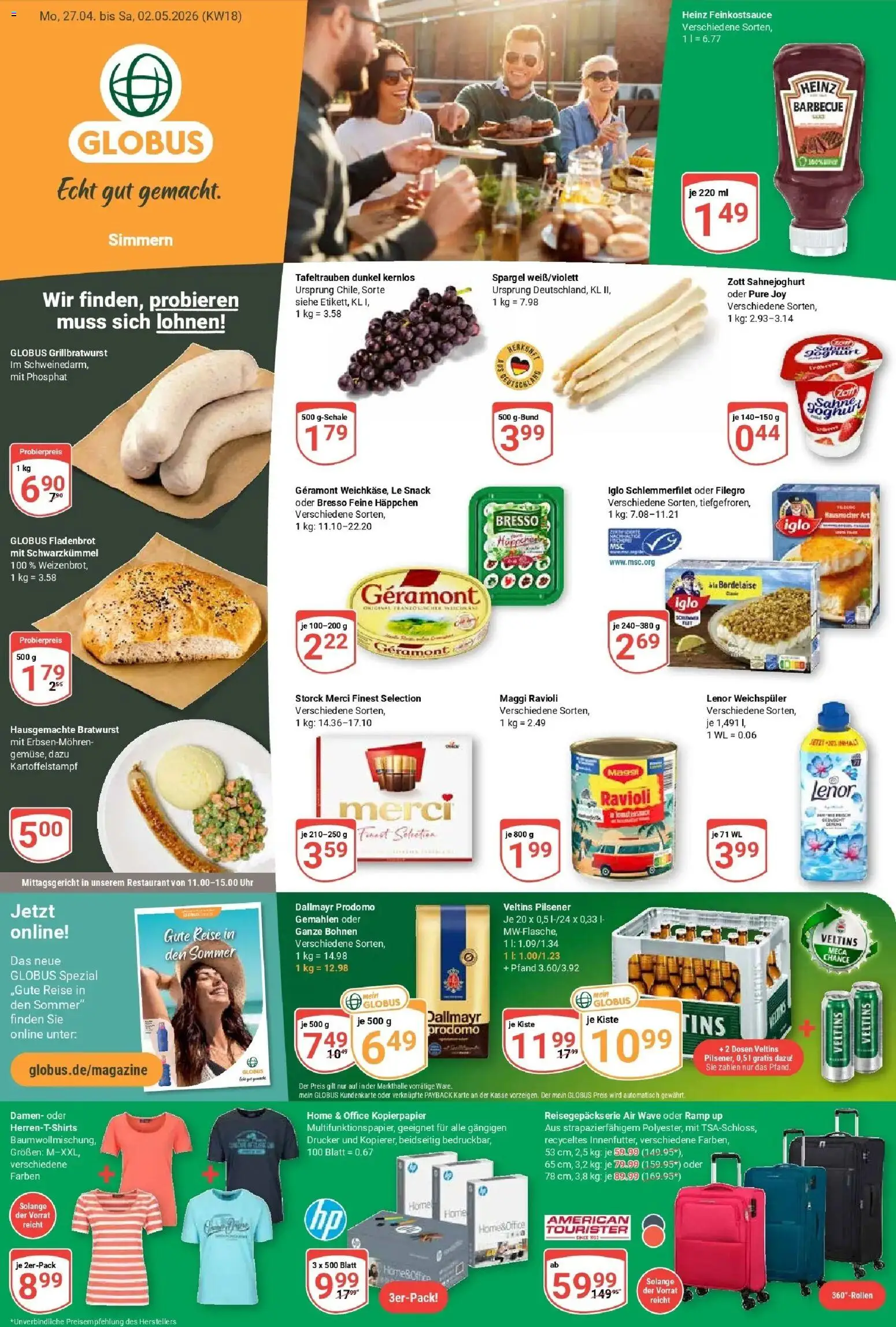Globus Prospekt Simmern	 – gültig ab 27.04.2026 | Seite: 5 | Produkte: Maggi, Bresso, Dallmayr, Drucker