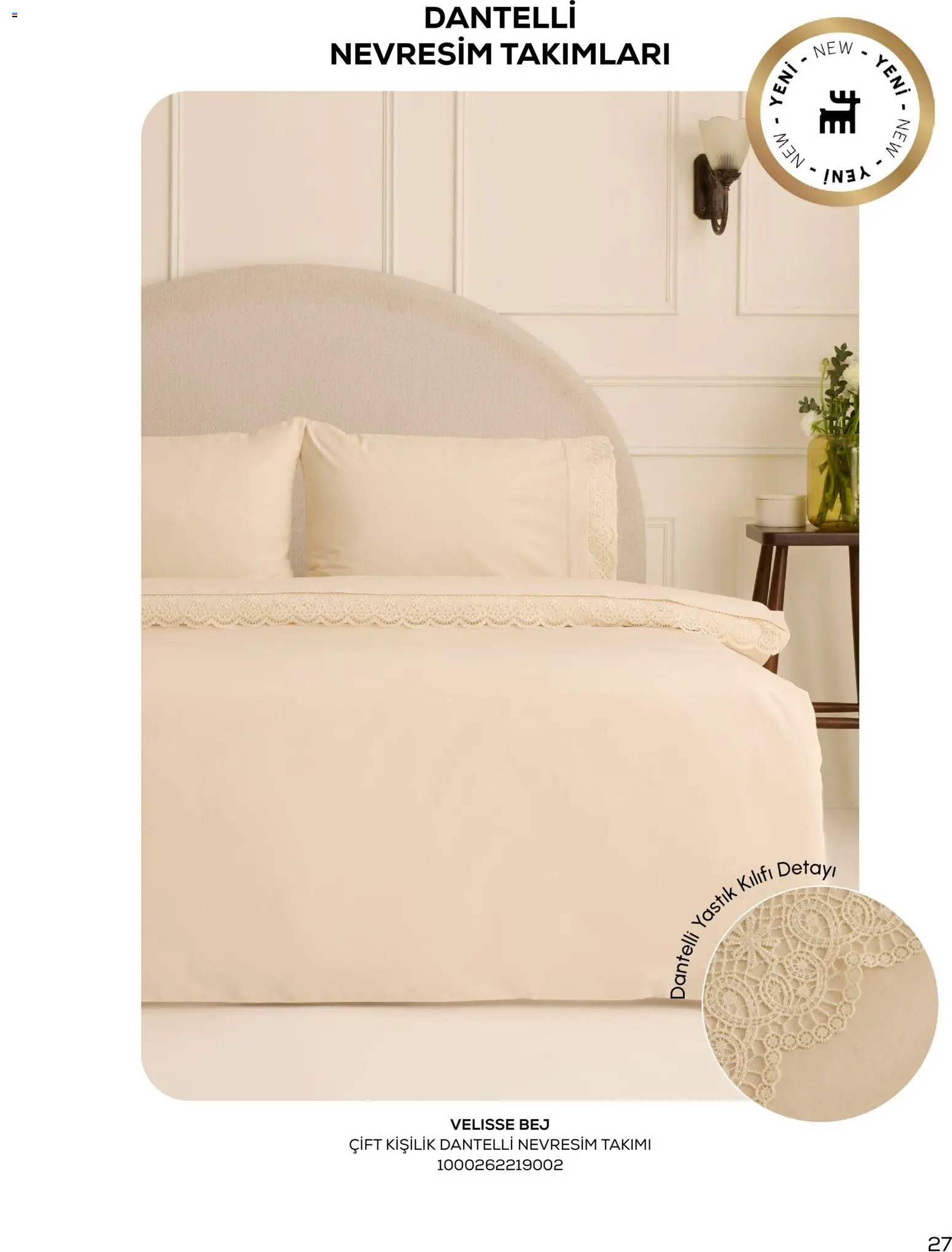 Karaca Home - Katalog Sezonsuz Karaca Home Şıklığı - İlkbahar / Yaz 2026 - 01 Mart 2026 tarihinden itibaren geçerlidir | Sayfa: 27 | Ürünler: Yastık, Nevresim, Yastık kılıfı, Nevresim takımları