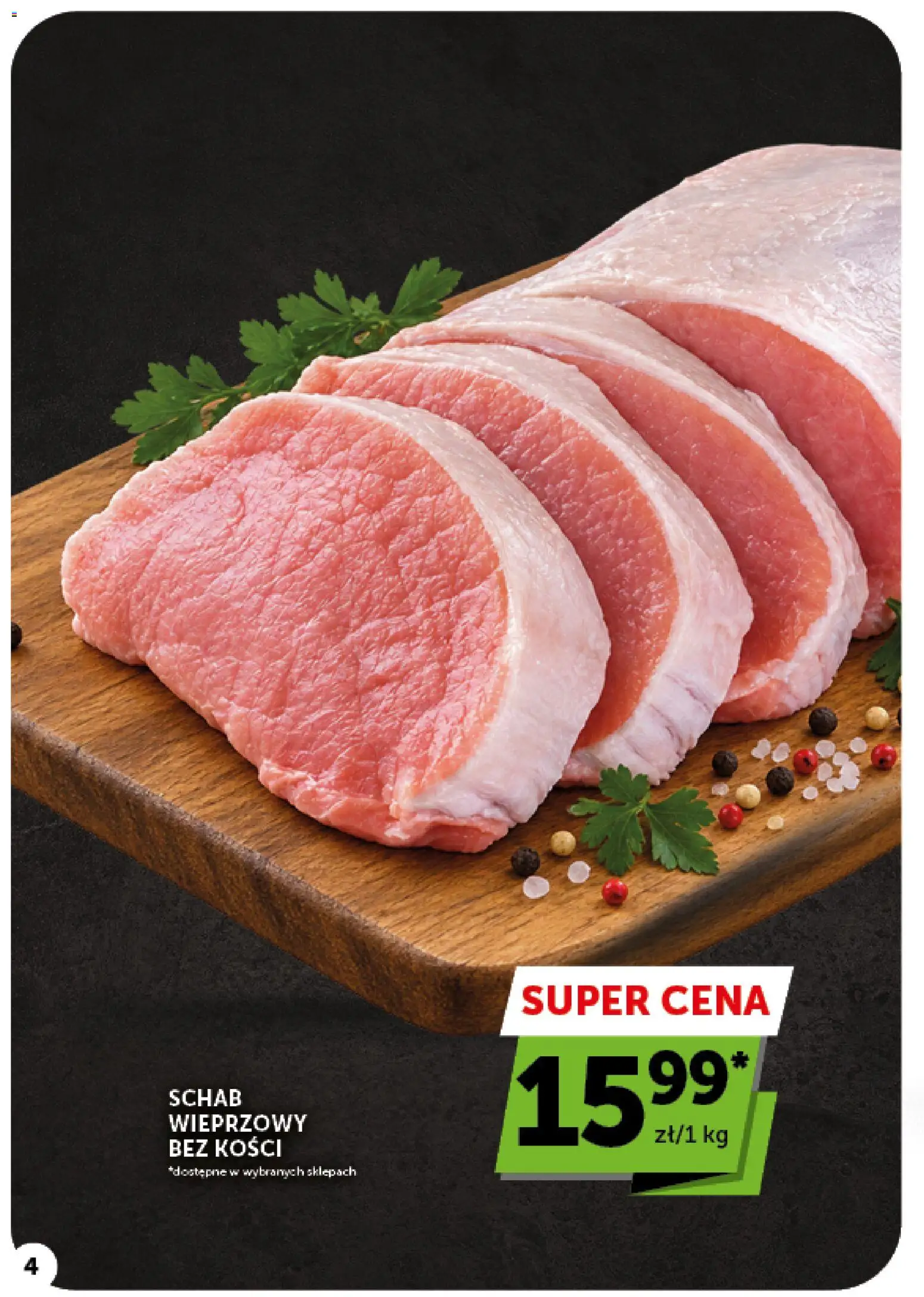 Euro Sklep gazetka od 08.10.2026 | Strona: 4 | Produkty: Schab, Schab wieprzowy, Schab wieprzowy bez kości