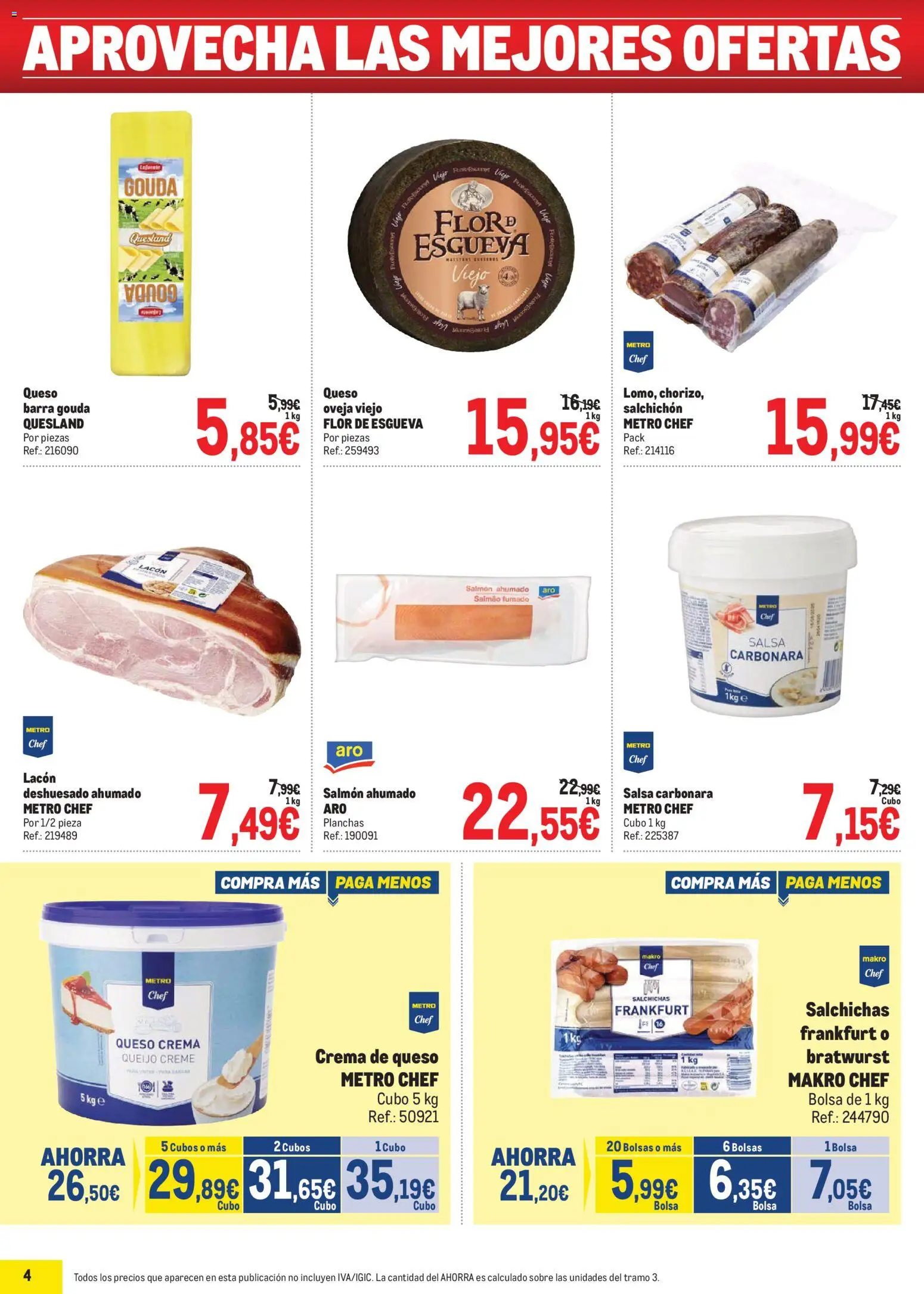 Makro Precios Norte II │ válido desde el 15.06.2026 | Página: 4 | Productos: Queso, Crema, Bolsa, Salmón ahumado