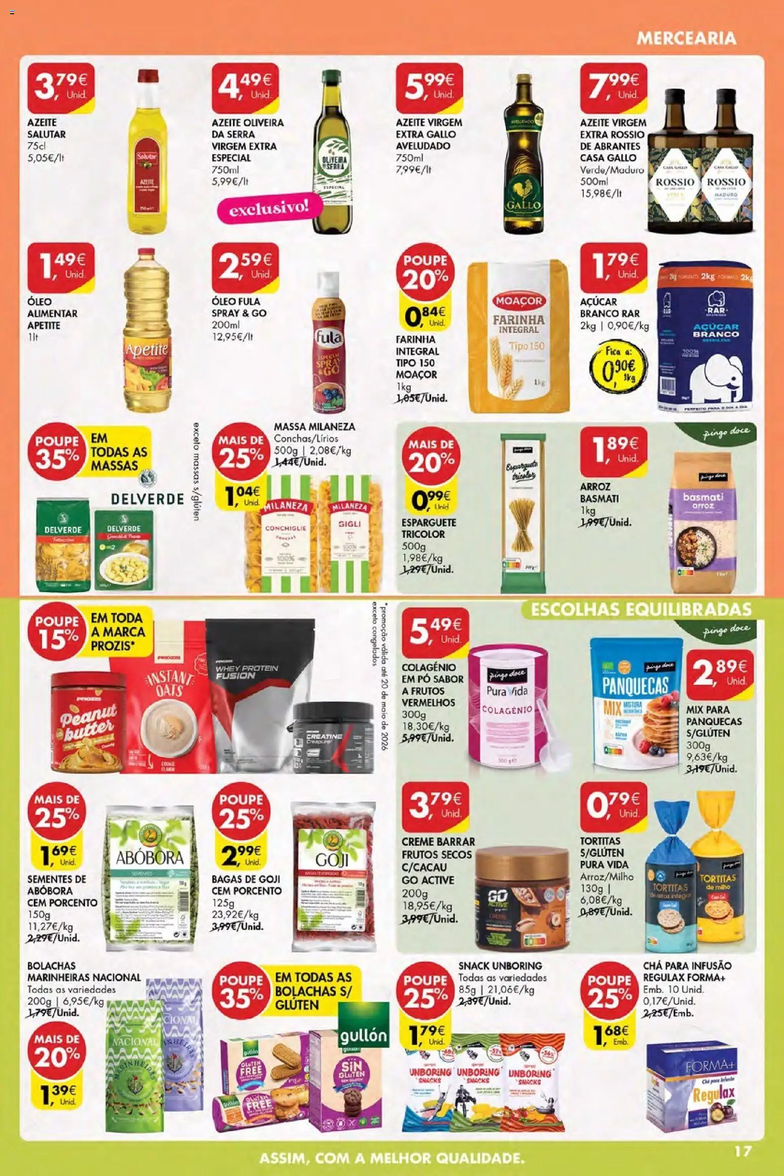 Pingo Doce Poupe Esta Semana Açores │ válido de 07.05.2026 | Página: 17 | Produtos: Milaneza, Pó, Arroz, Massa