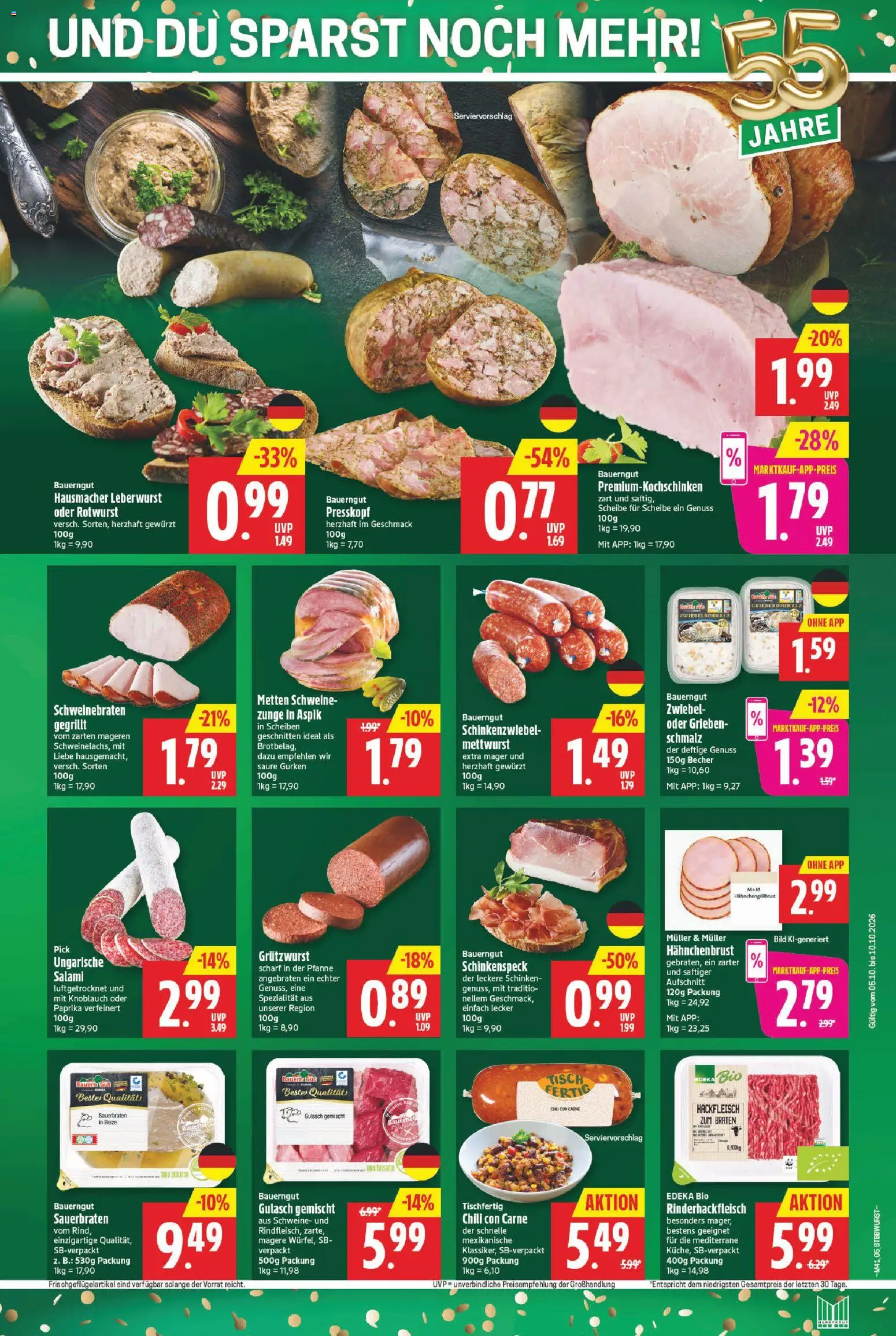 Marktkauf Prospekt – gültig ab 05.10.2026 | Seite: 5 | Produkte: Paprika, Bauerngut, Schinken, Hackfleisch