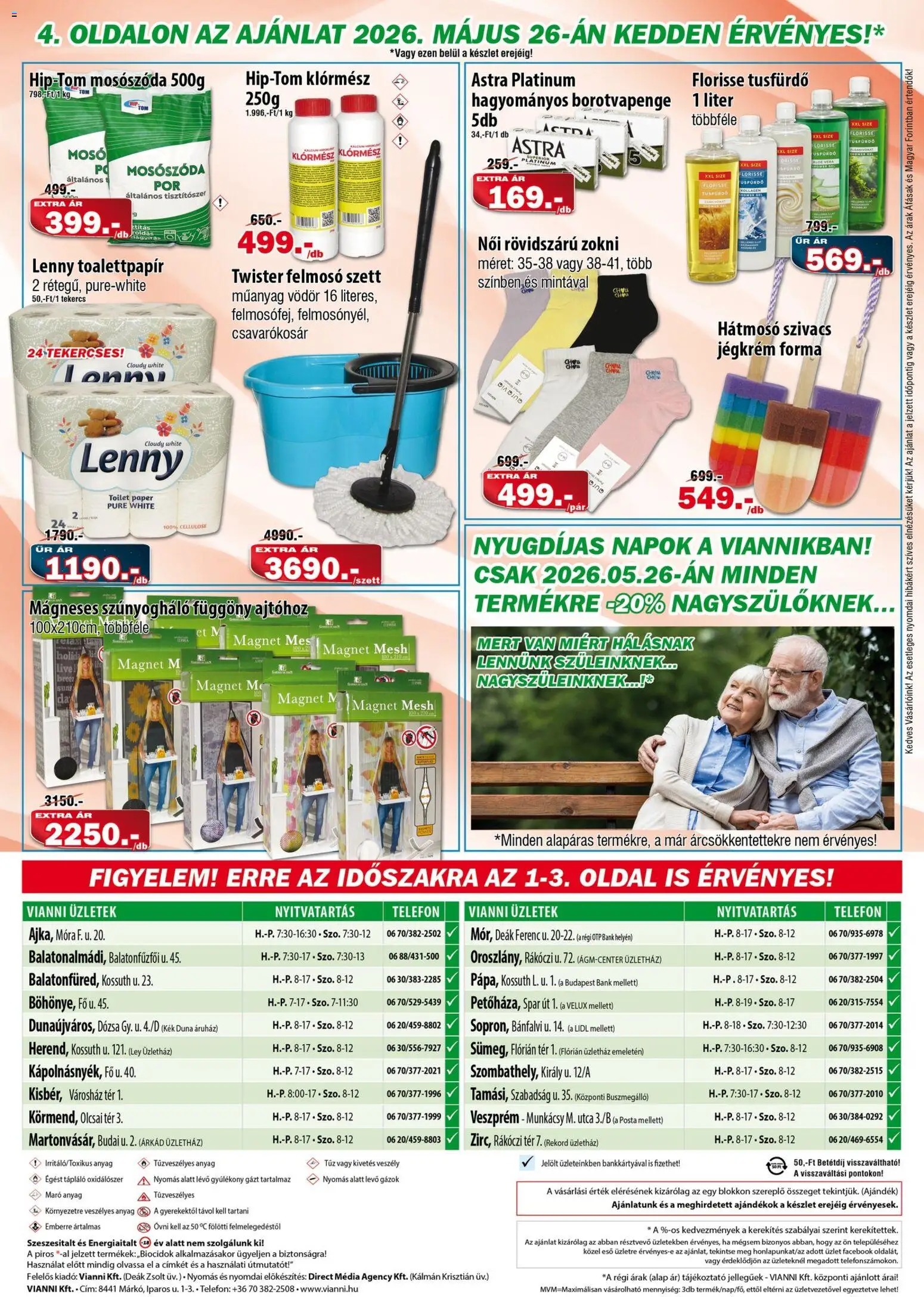 Vianni akciós ujság - amely érvényes a következő dátumtól: 13.05.2026 | Oldal: 4