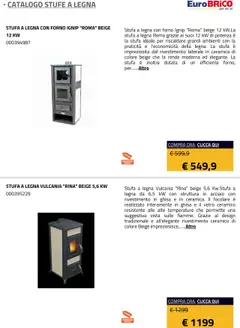 Anteprima del volantino Eurobrico Stufe a Legna catalogo valido a partire dal 23.07.2025 | Pagina: 5 | Prodotti: Stufa a legna, Stufa, Forno