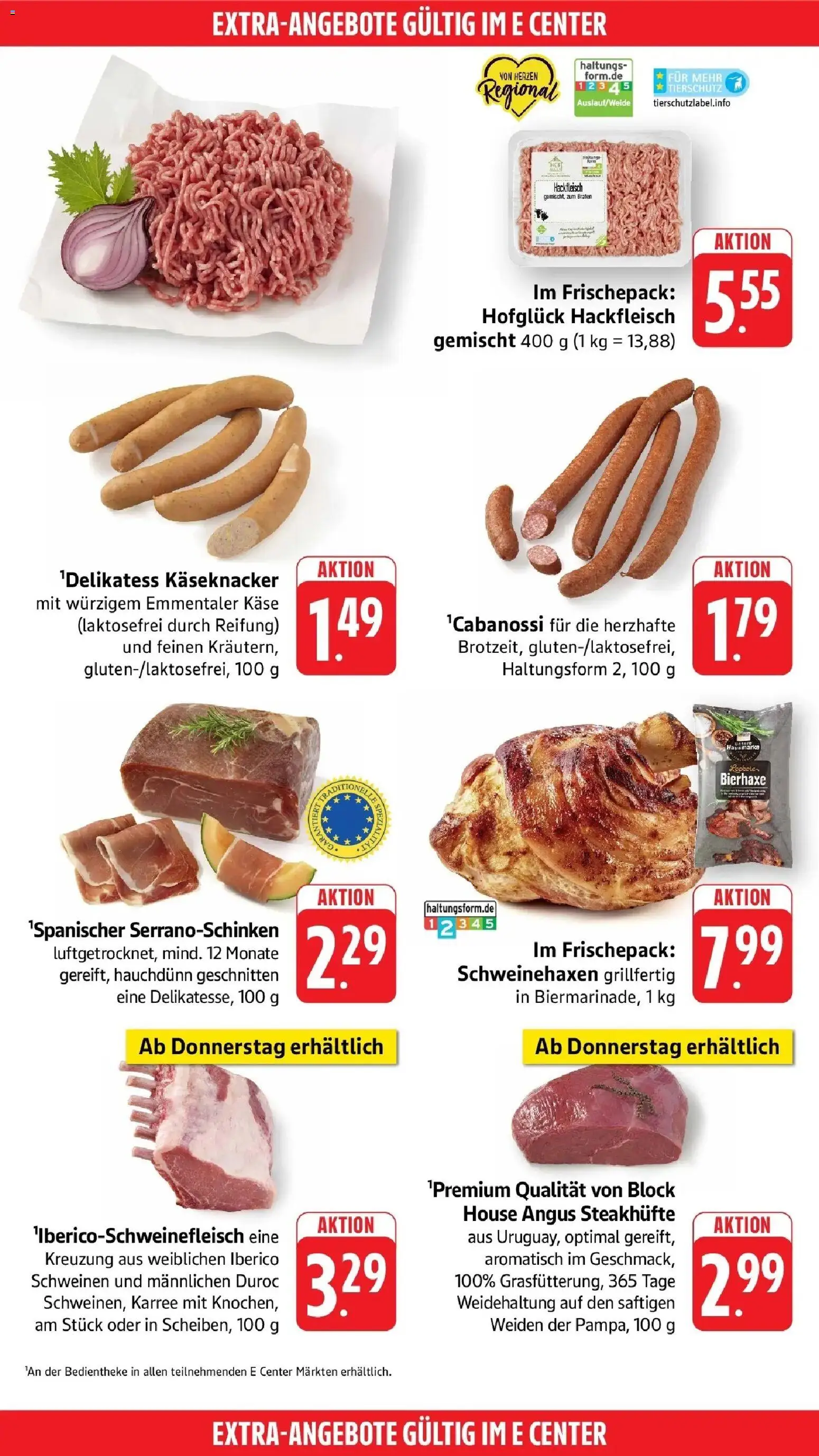 E center Prospekt Köngen (ab 07.09.2026) zum Blättern | Seite: 42 | Produkte: Käse, Hackfleisch