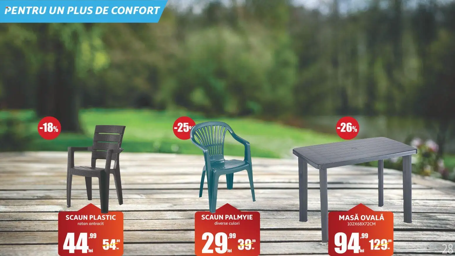 Noul catalog Auchan – valabil de la 10.06.2026 | Pagină: 28 | Produse: Masă, Scaun
