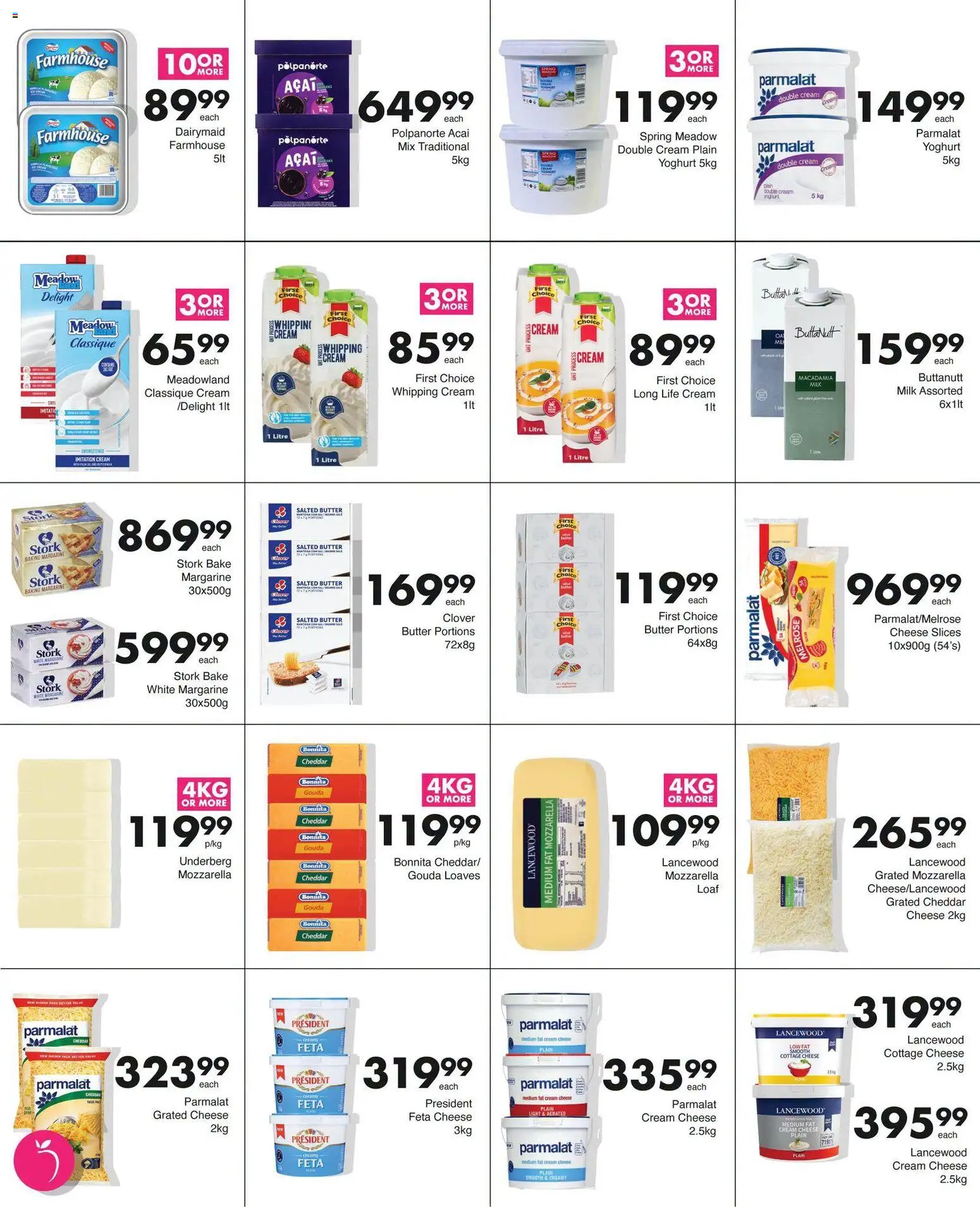 New Save catalogue – valid from 08/07/2026 | Page: 2 | Products: Yoghurt, Milk, Cream, Cottage cheese