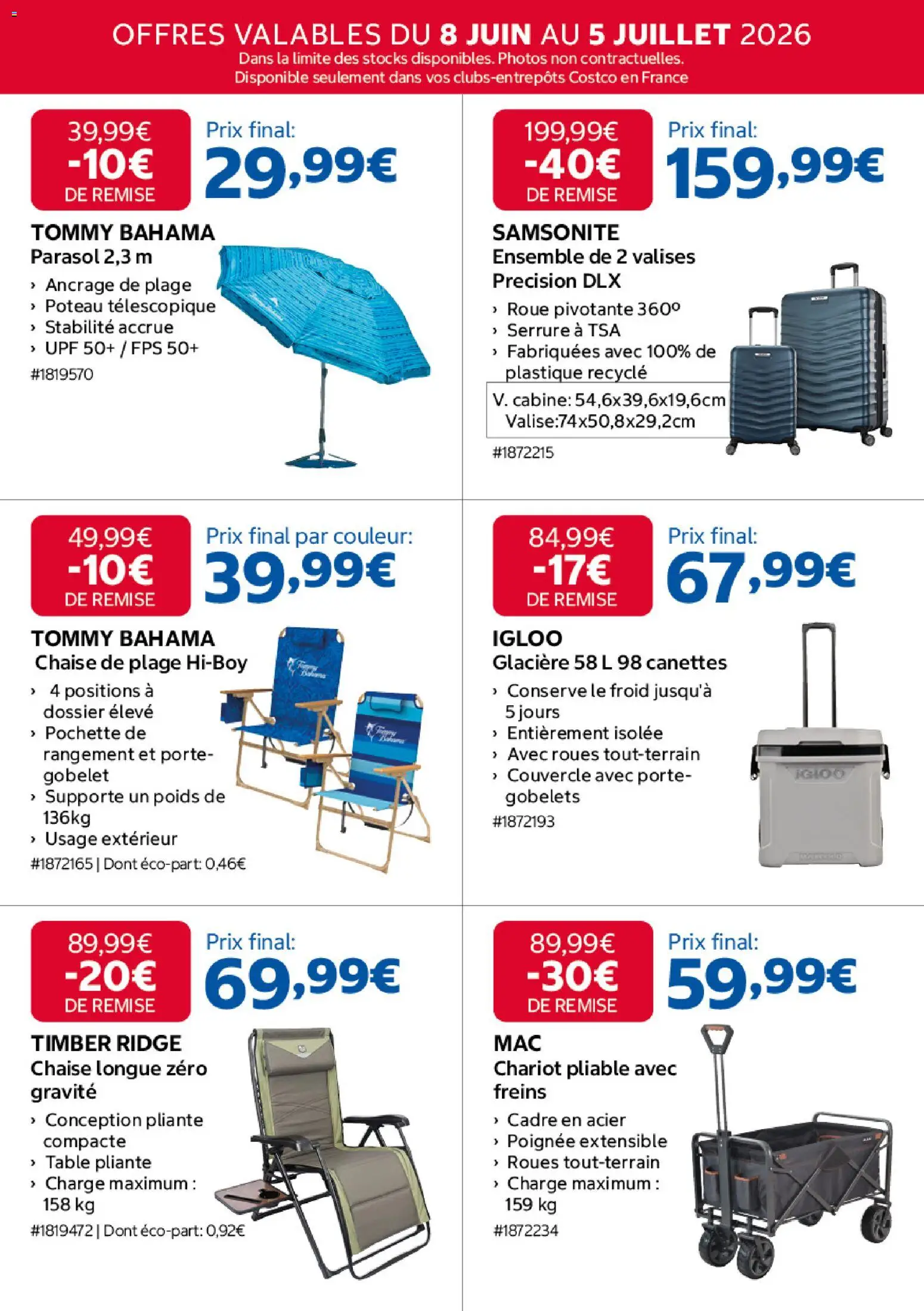 {H1} | Page: 4 | Produits: Poids, Chaise longue, Table, Table pliante