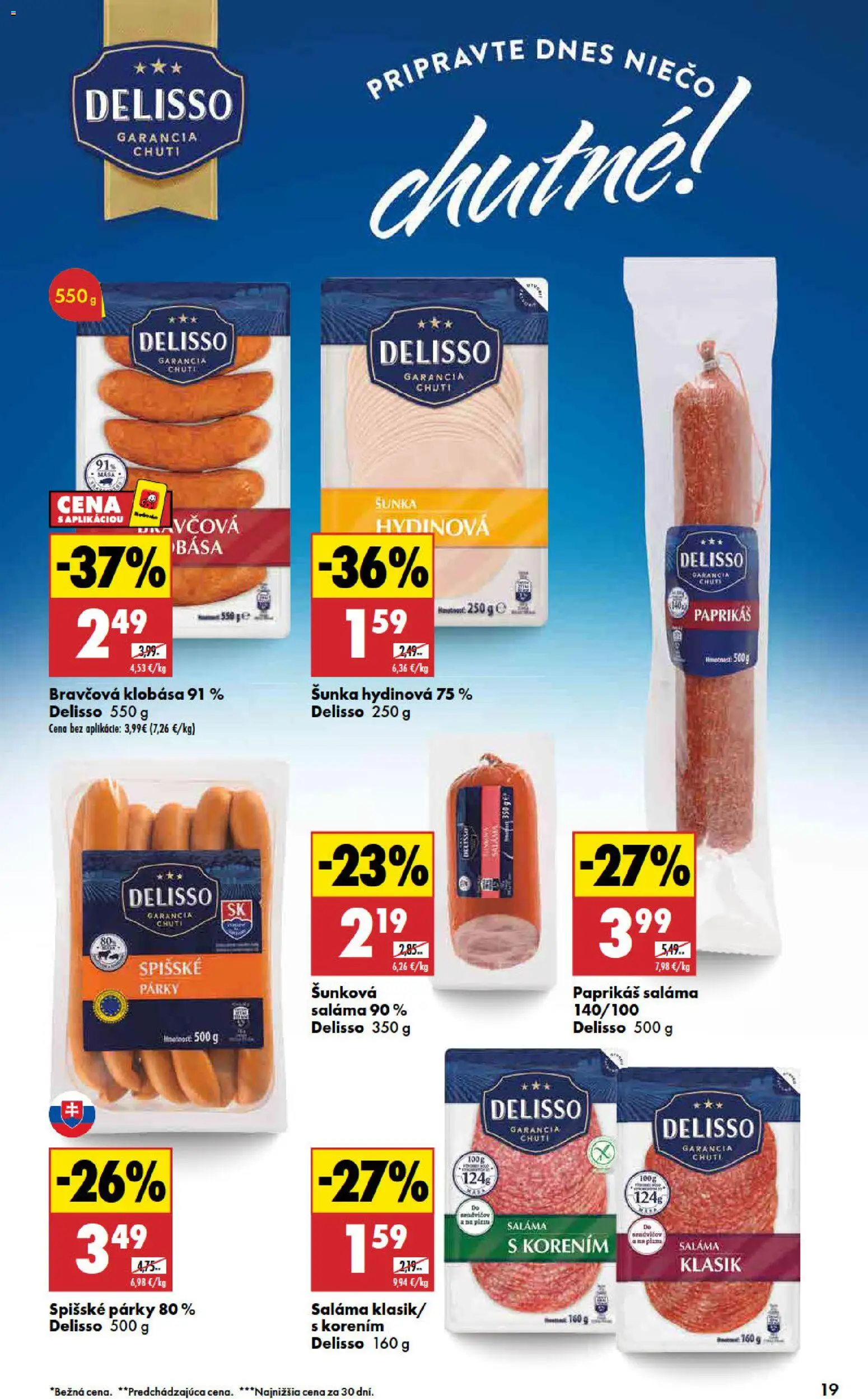 Nové Biedronka akcie – leták je platný od 18.06.2026 | Strana: 19 | Produkty: Saláma, Šunka, Klobása, Párky