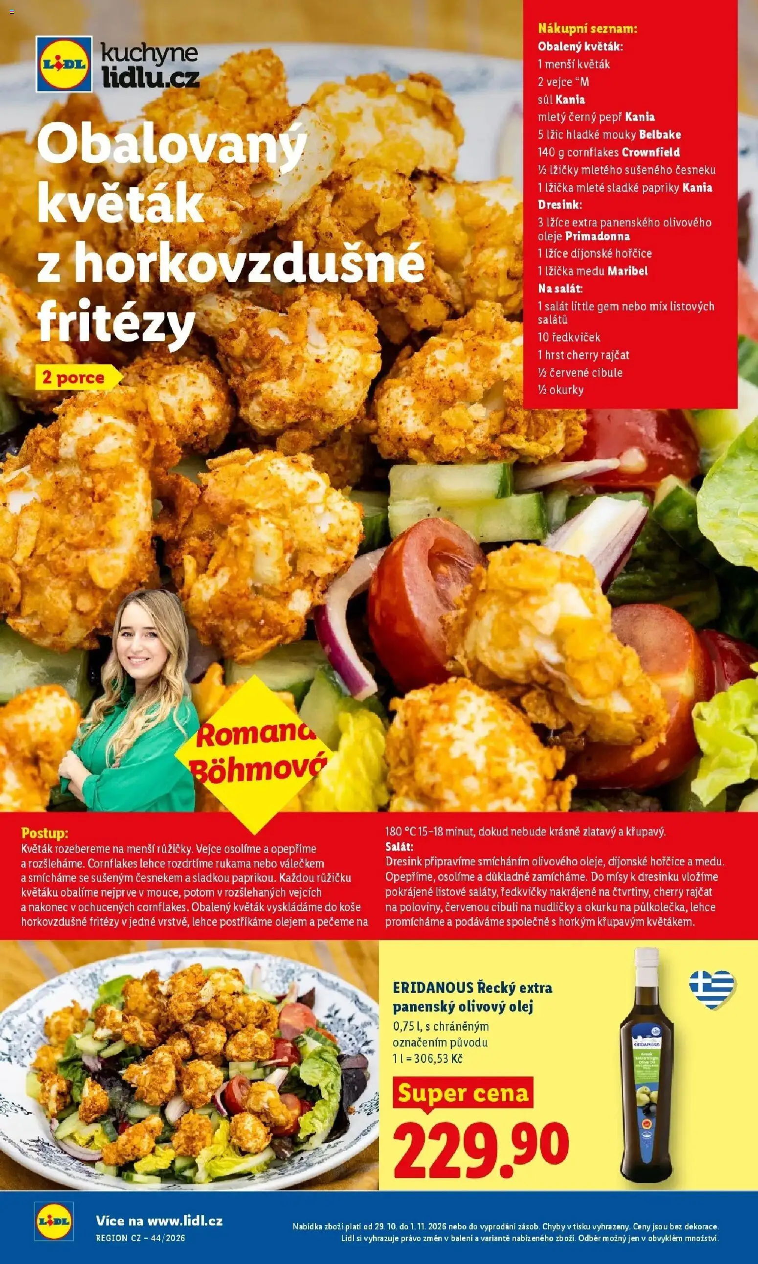 Lidl leták od 29.10.2026 - Nový akční leták | Strana: 27 | Produkty: Olivový olej, Extra panenský olivový olej, Salát, Lžička