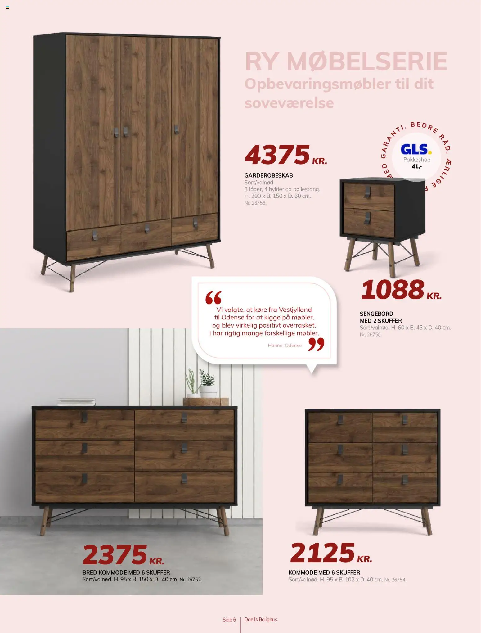 Daells Bolighus tilbudsavis – gyldig fra 10.06.2026 | Side: 6 | Produkter: Kommode, Sengebord